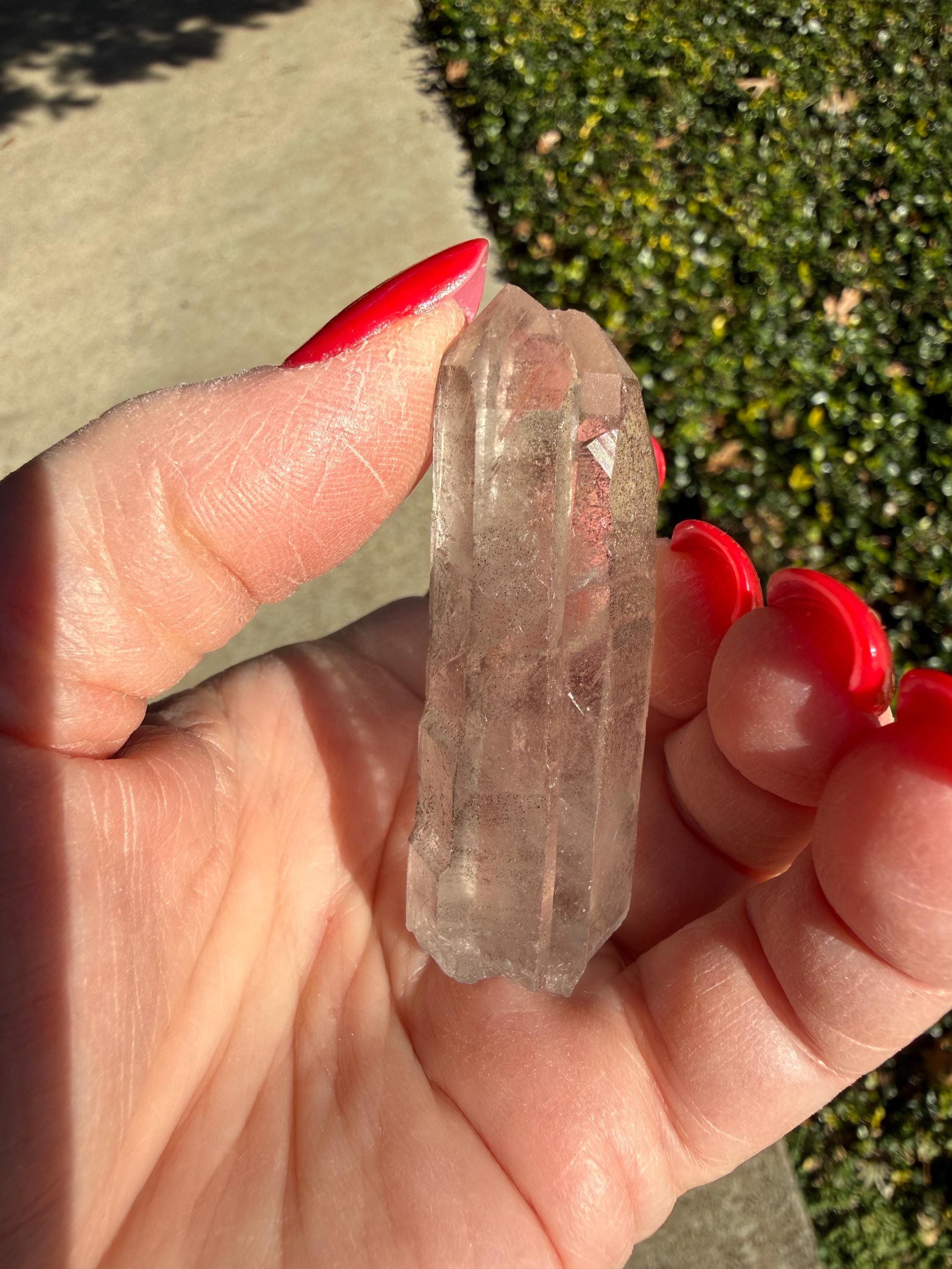 Purple Lemurian Twin Wand, new, high quality, striations, crystal healing, 2.3”