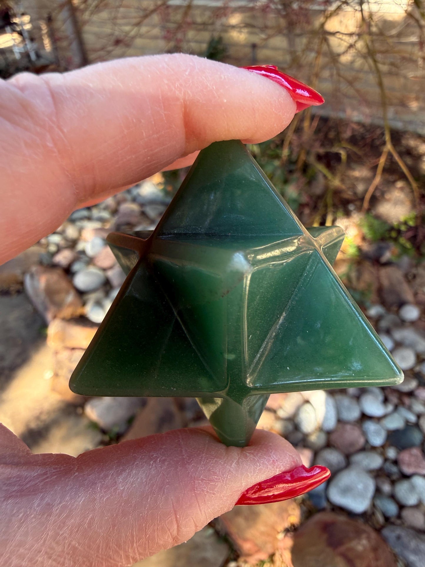 Green Aventurine Merkaba Star, New, Gifts, abundance, high vibration crystal healing, 2.5”