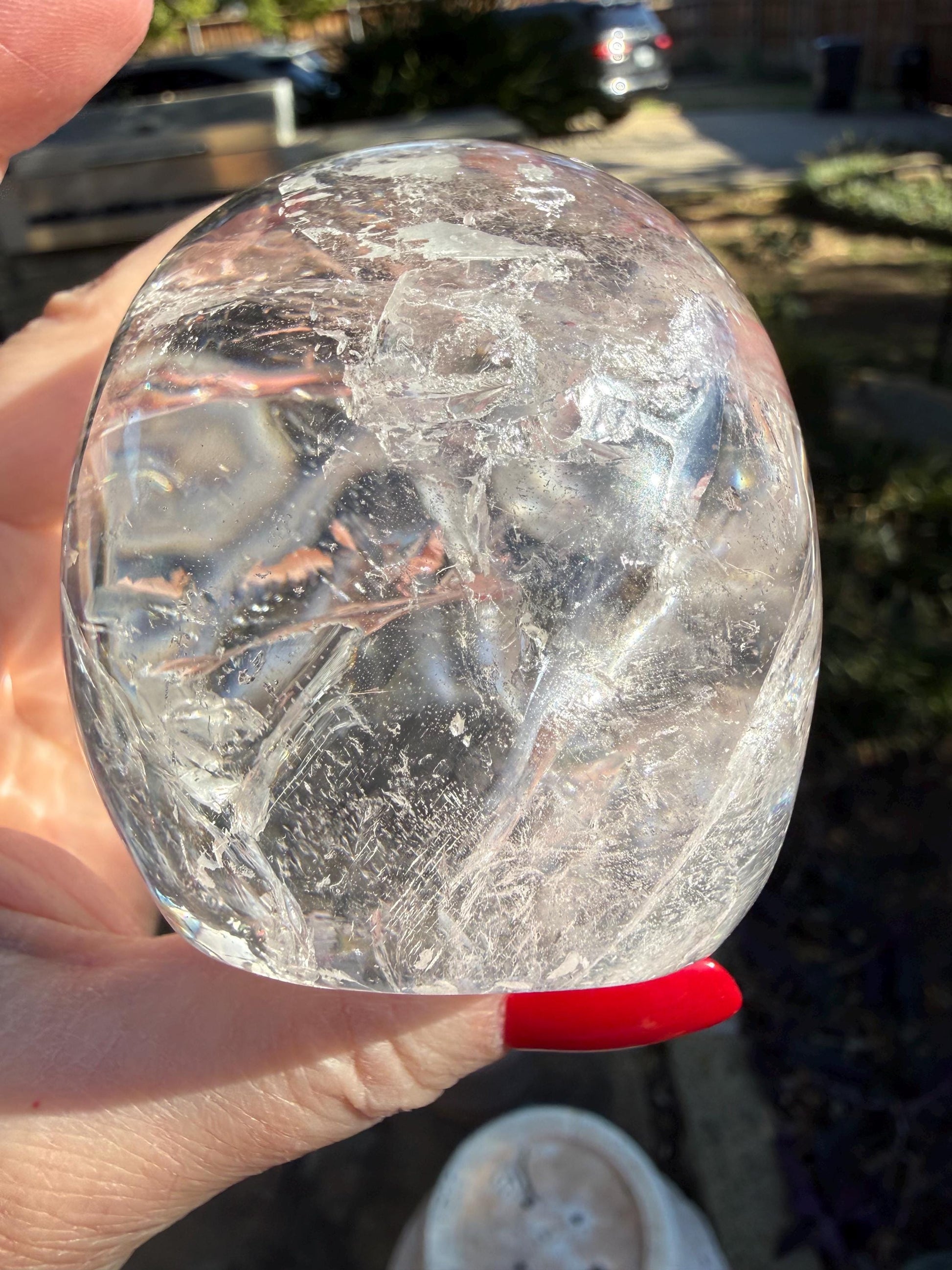 Lemurian Quartz stunning skull carving, high vibration crystals, altar, 3.3”