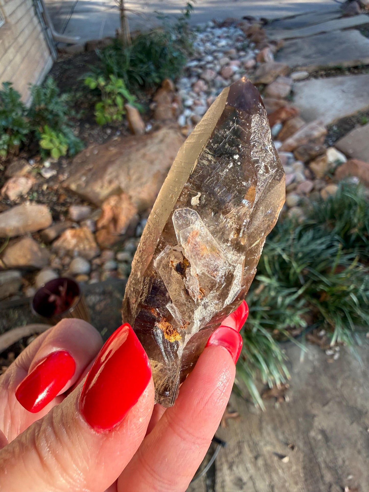 Smoky Lemurian wand, 3.5”, record keepers, high vibration crystals, crystal healing, gift