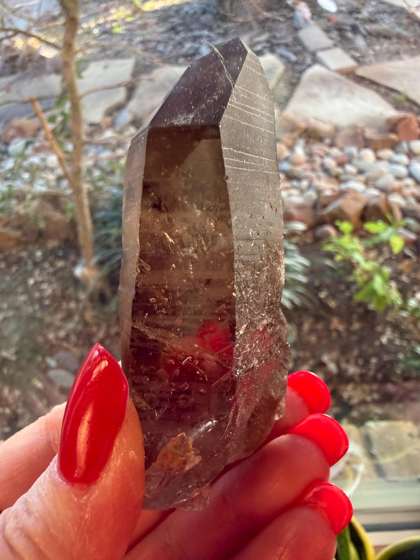 Smoky Lemurian wand, 3.5”, record keepers, high vibration crystals, crystal healing, gift