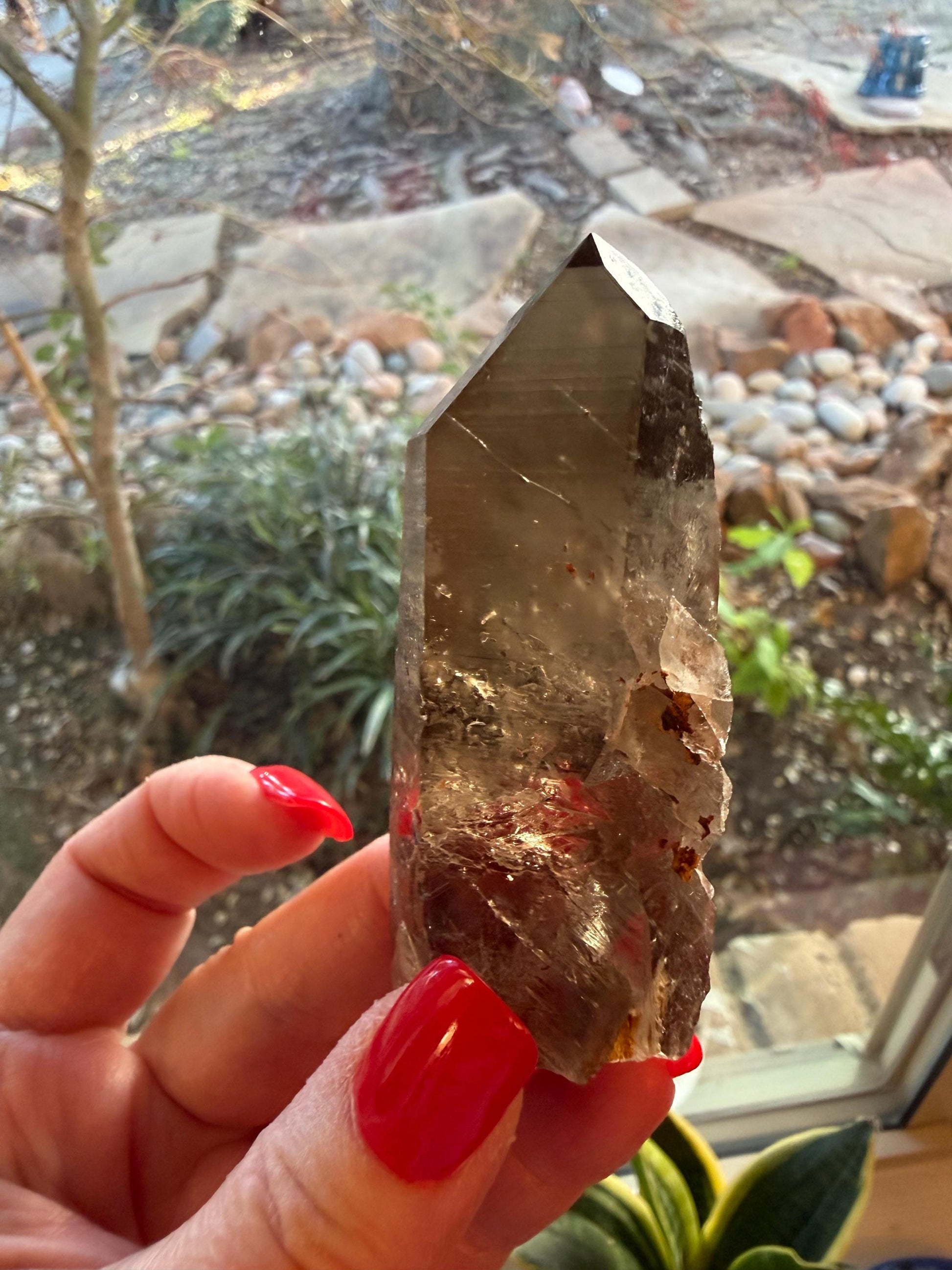 Smoky Lemurian wand, 3.5”, record keepers, high vibration crystals, crystal healing, gift