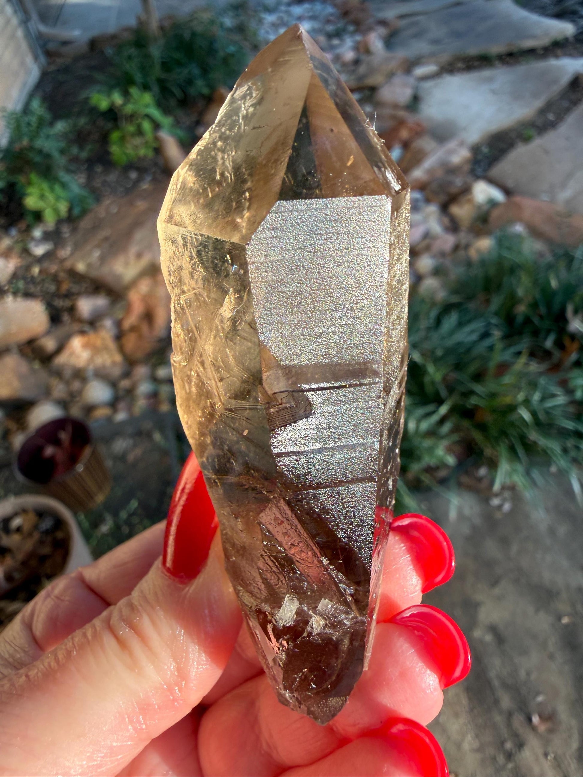 Smoky Lemurian wand, 3.5”, record keepers, high vibration crystals, crystal healing, gift