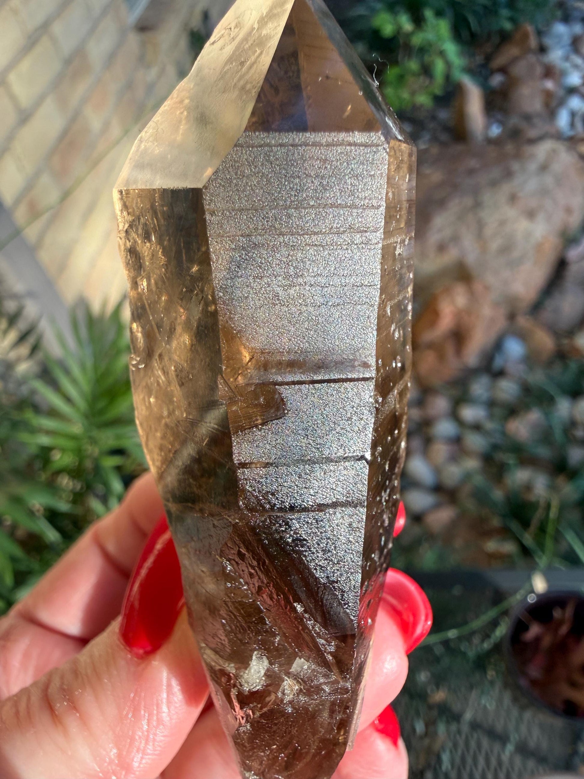 Smoky Lemurian wand, 3.5”, record keepers, high vibration crystals, crystal healing, gift