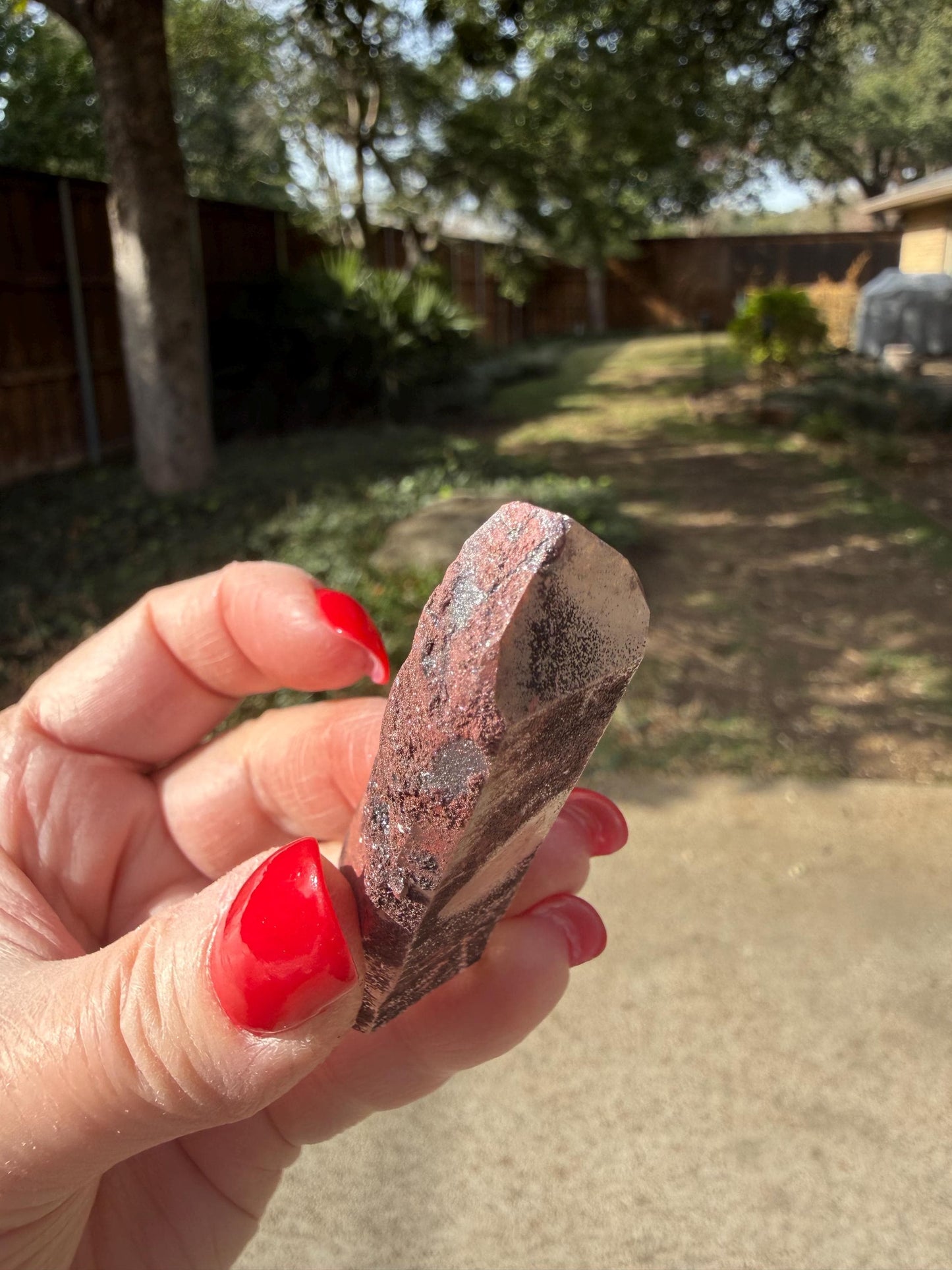 Purple Dragon Lemurian Wand, new, high quality, striations, crystal healing, 2.5”, hematite, premium