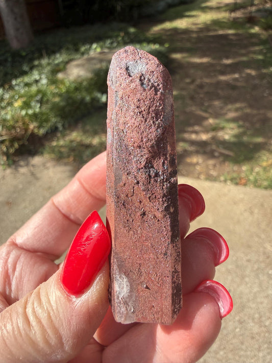 Purple Dragon Lemurian Wand, new, high quality, striations, crystal healing, 2.5”, hematite, premium