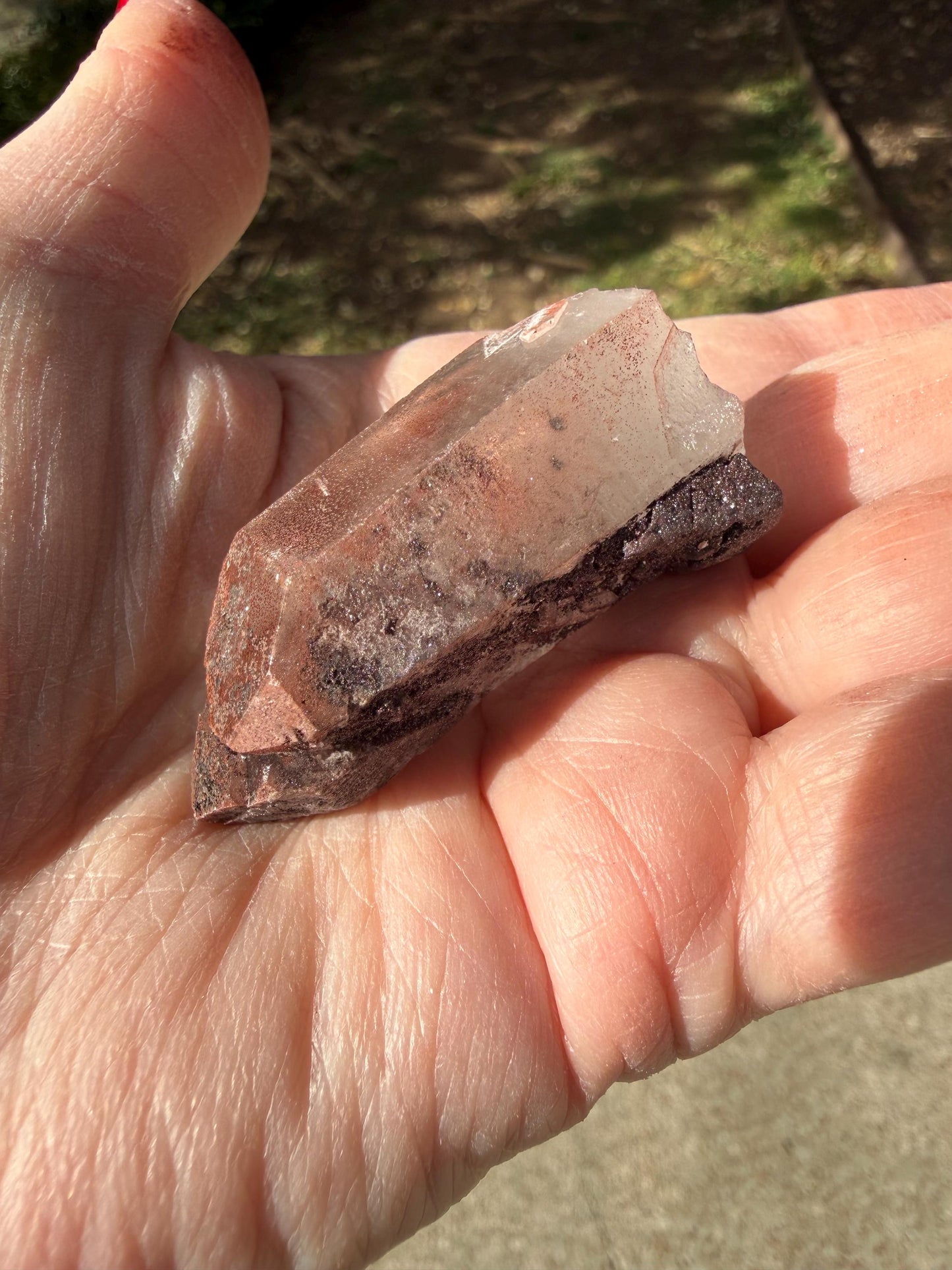 Purple Dragon Lemurian Wand, new, high quality, striations, crystal healing, 2”, hematite, premium