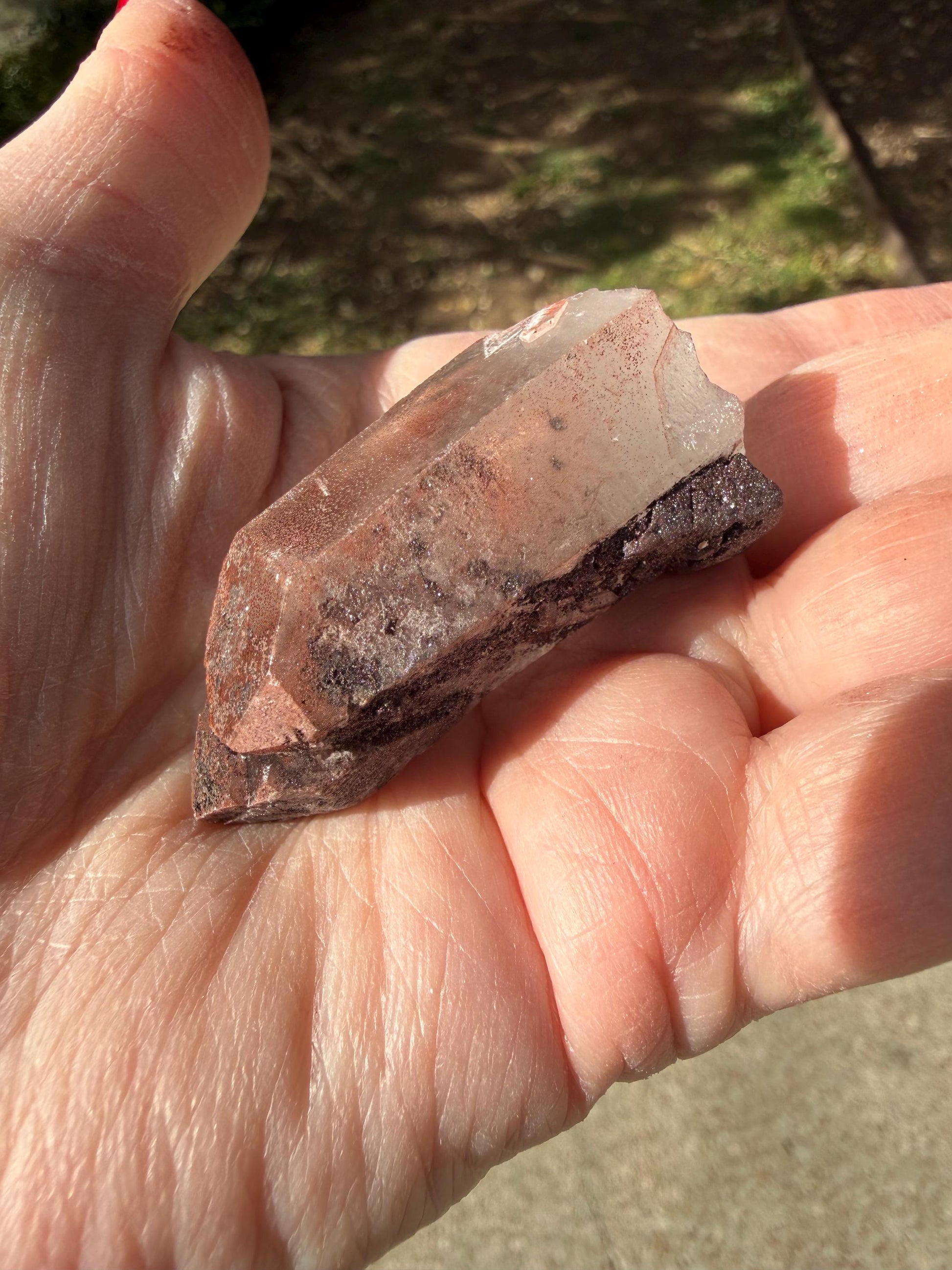 Purple Dragon Lemurian Wand, new, high quality, striations, crystal healing, 2”, hematite, premium