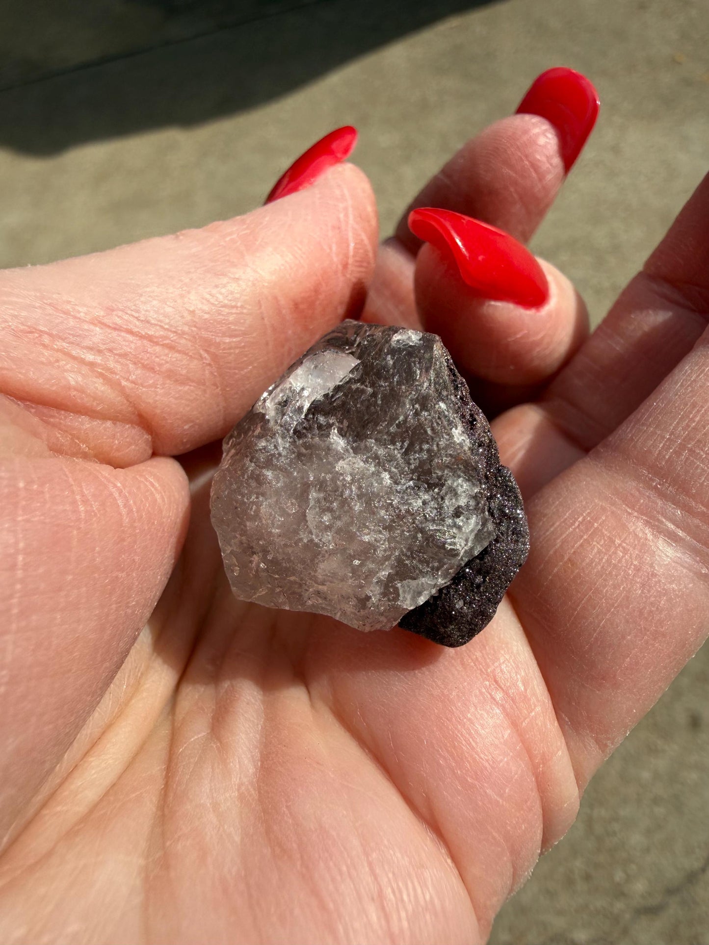 Purple Dragon Lemurian Wand, new, high quality, striations, crystal healing, 2”, hematite, premium