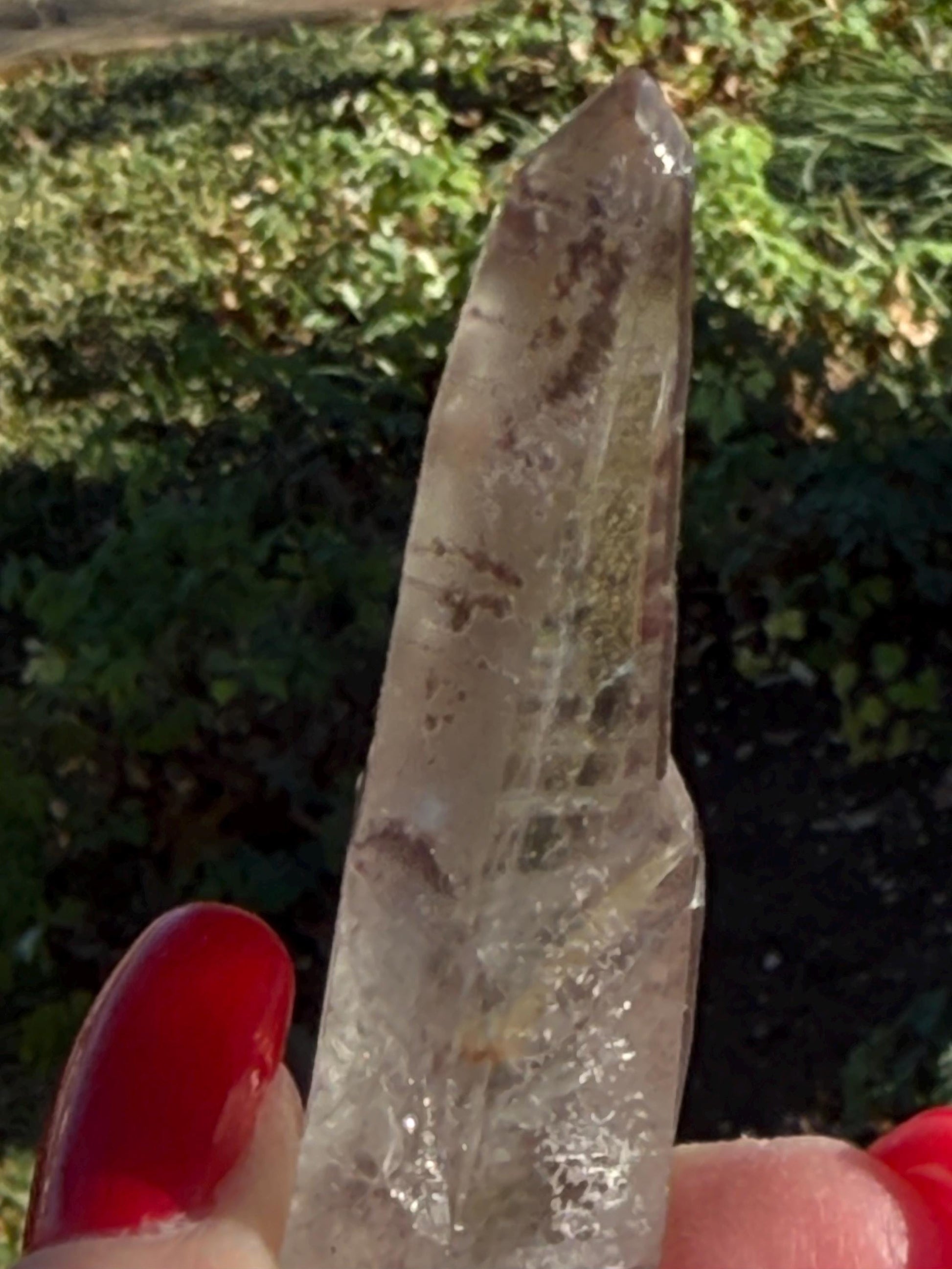 Purple Lemurian Wand, new, high quality, striations, crystal healing, 2.6”