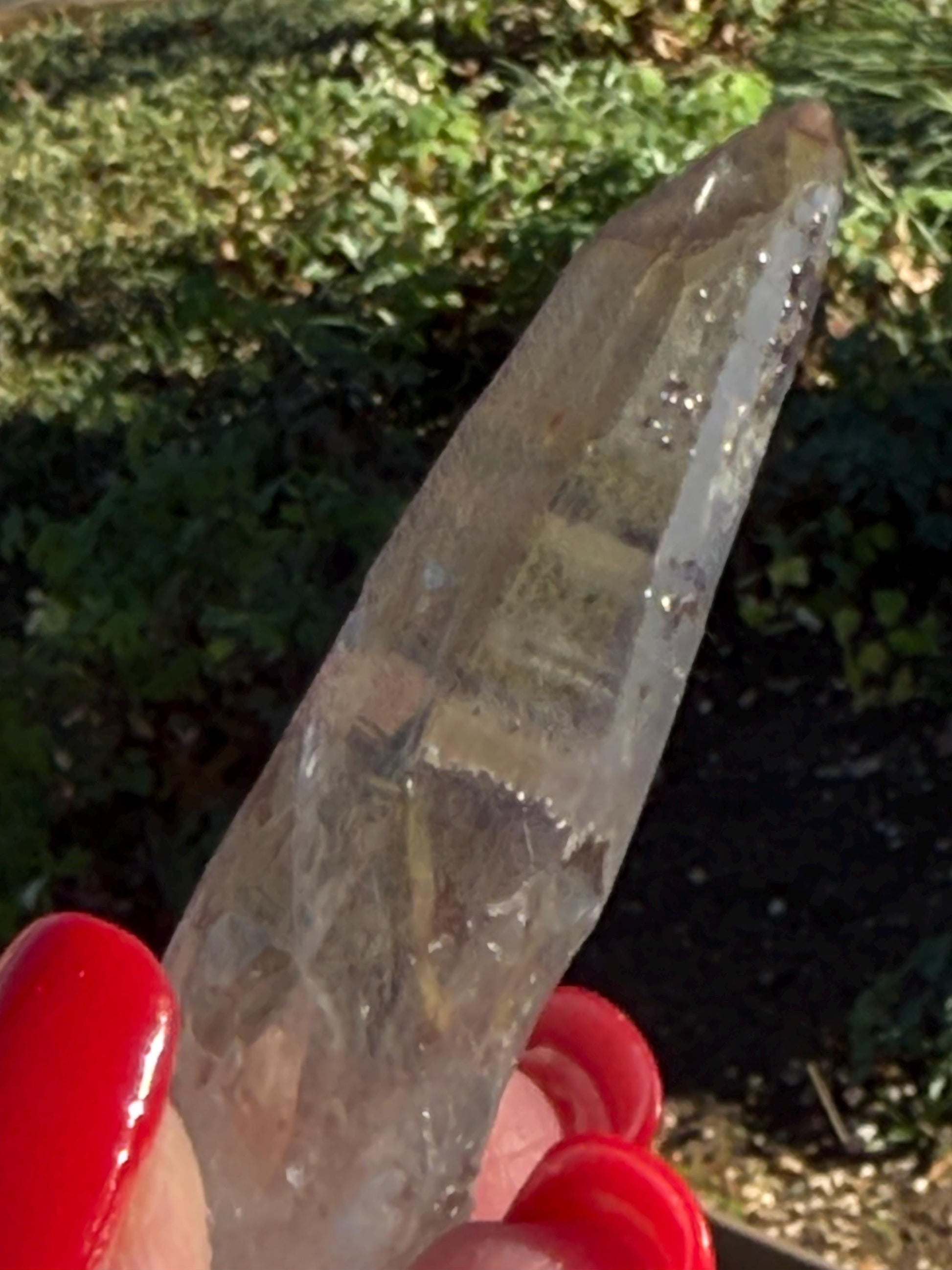 Purple Lemurian Wand, new, high quality, striations, crystal healing, 2.6”