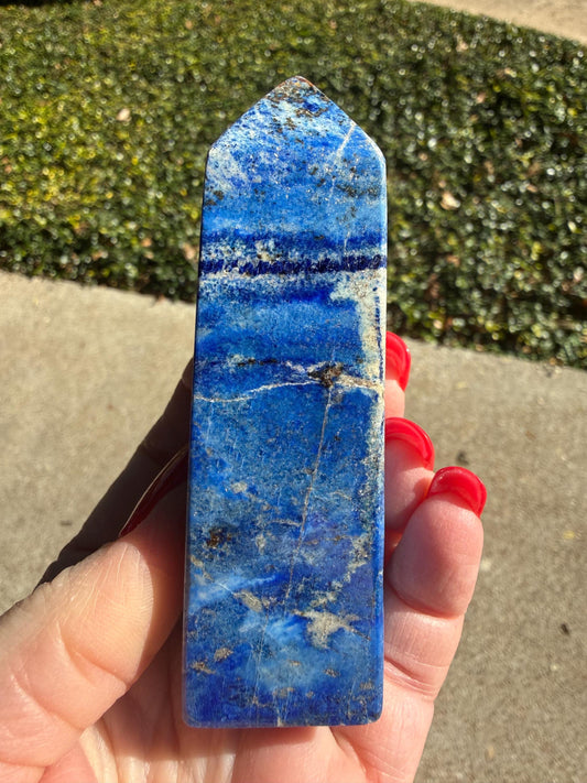 Lapis Lazuli Tower AAA, 3.7”, New, Crystal Healing, Gift, Altar, High Vibration Crystals