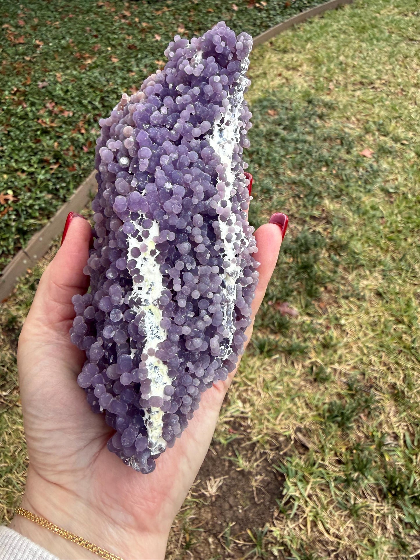 Sparkly Grape Agate Cluster Bed, gift, altar, statement piece, new, high vibration crystals, 6.5”