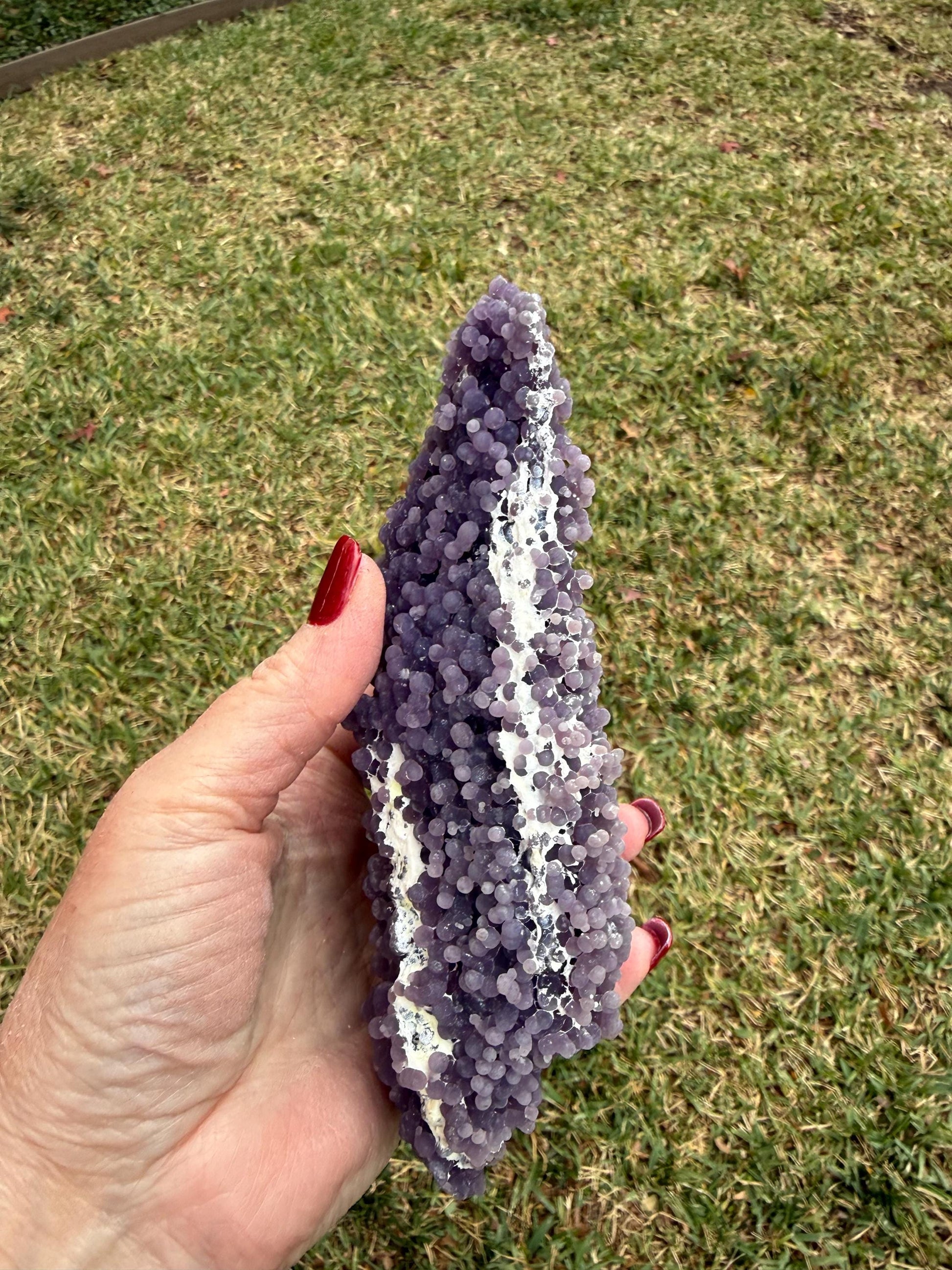 Sparkly Grape Agate Cluster Bed, gift, altar, statement piece, new, high vibration crystals, 6.5”