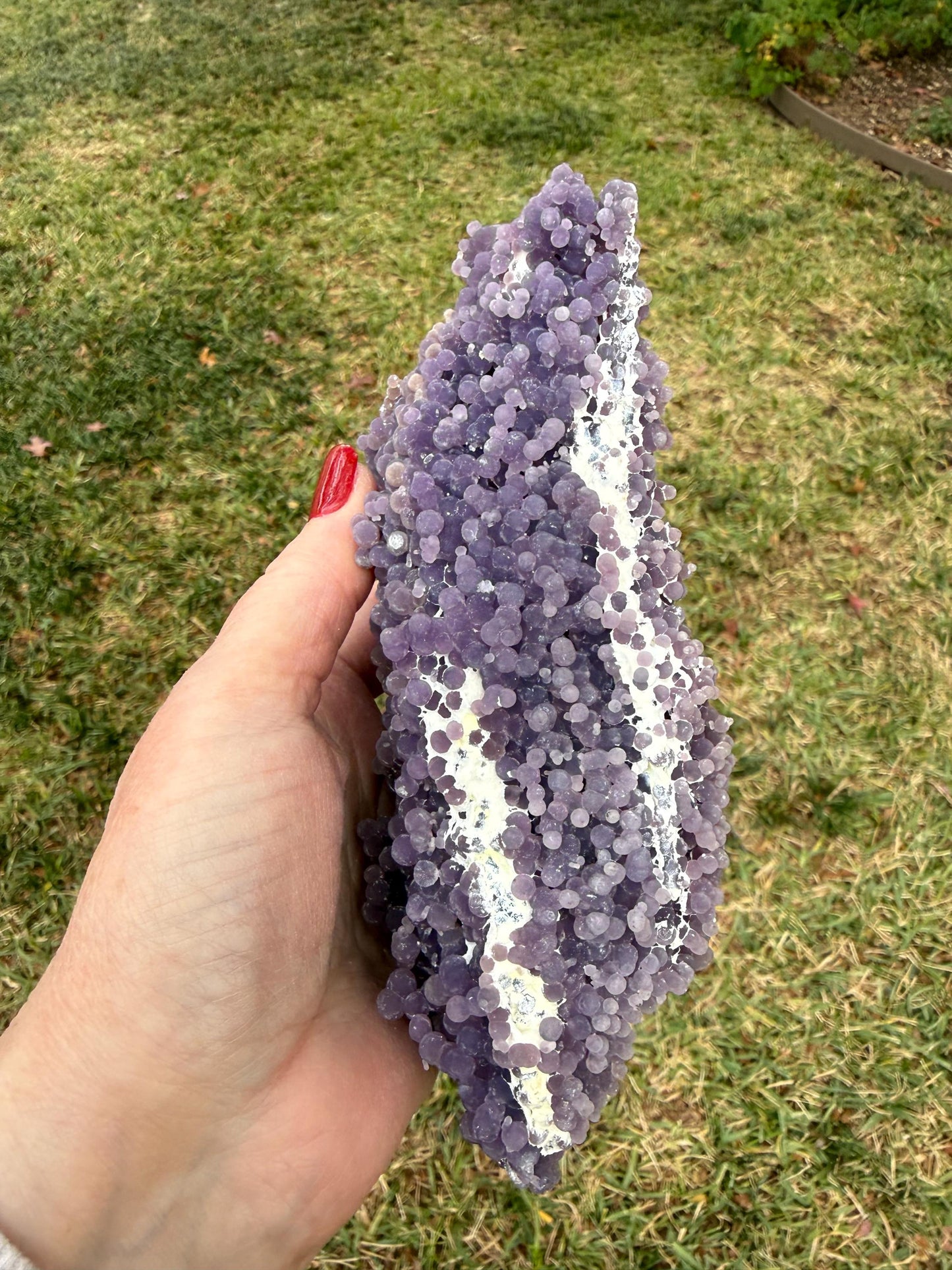 Sparkly Grape Agate Cluster Bed, gift, altar, statement piece, new, high vibration crystals, 6.5”