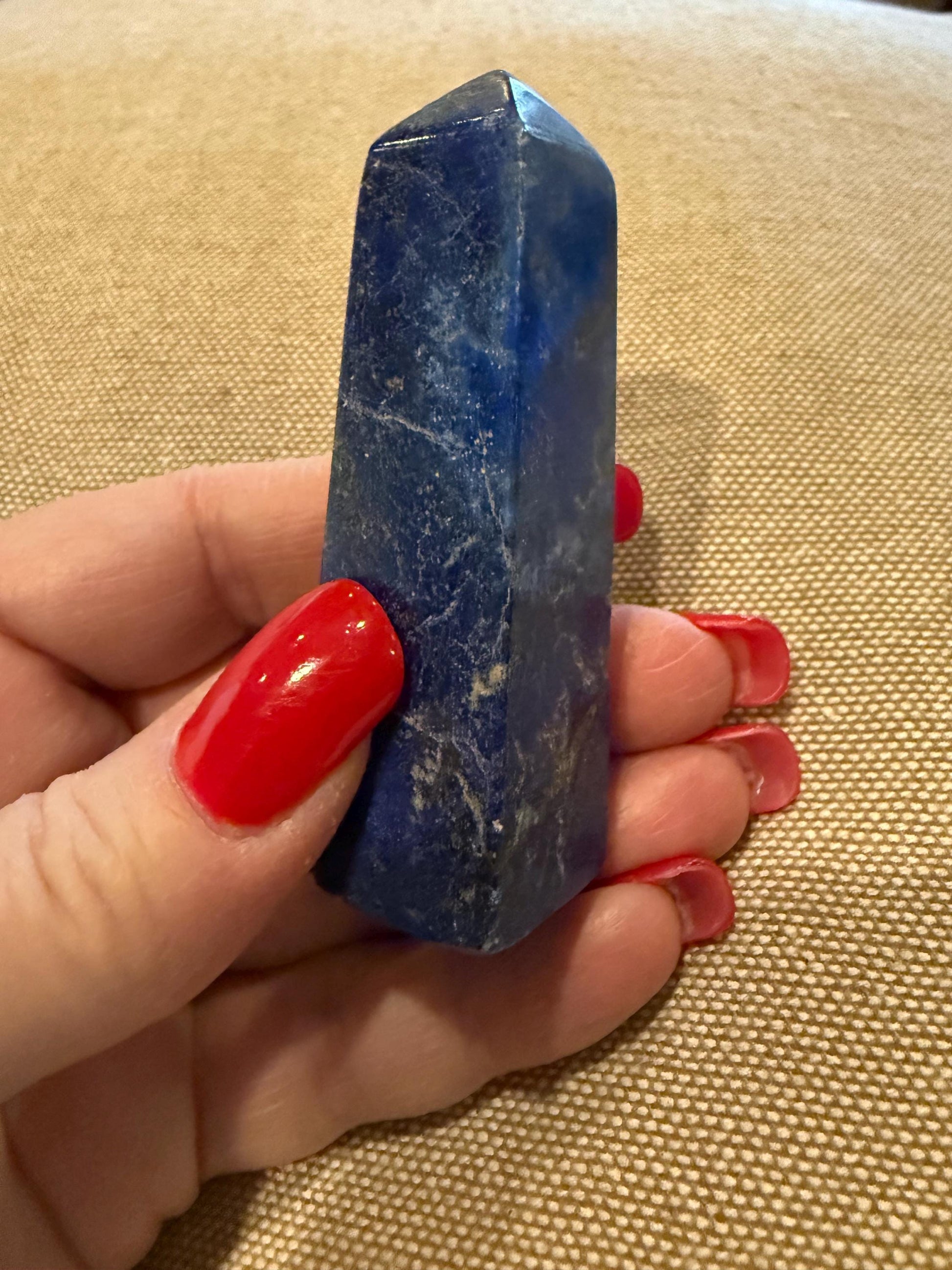 Chipped Lapis Lazuli Tower AAA, 2.9”, New, Crystal Healing, Gift, Altar, High Vibration Crystals