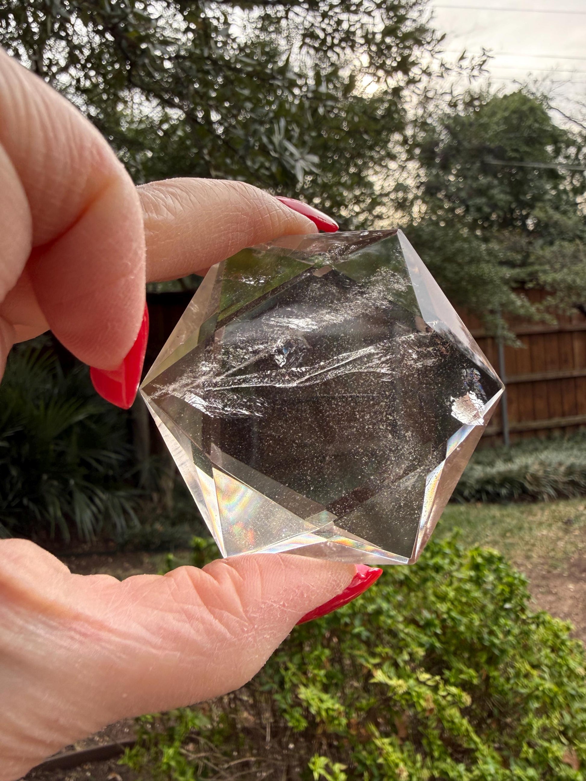 Large Champagne Lemurian Star, stunning carving, new, 4.3 ounces, 2.75”, Brazil, high vibration crystal healing, crystals, altar, gift