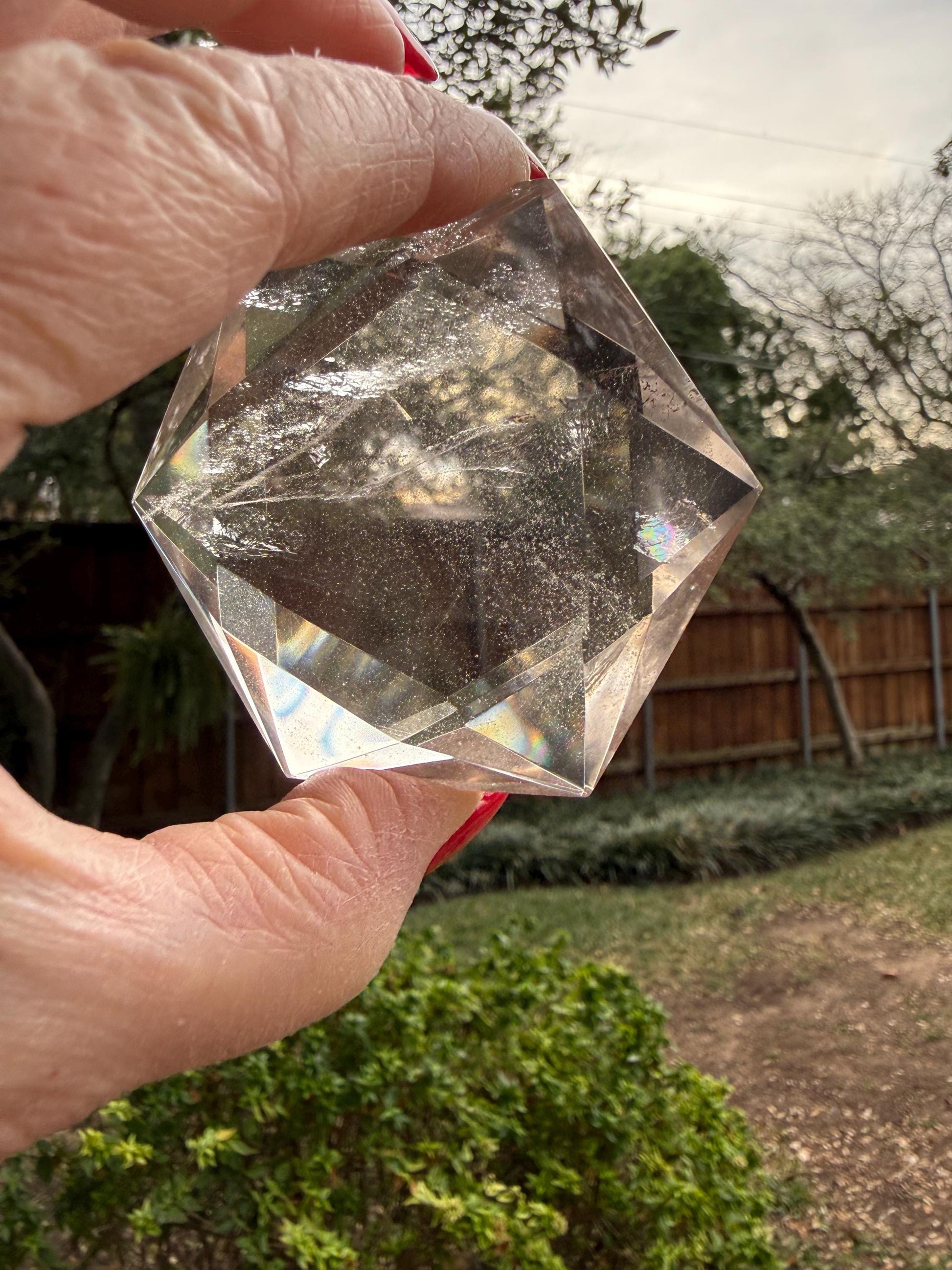Large Champagne Lemurian Star, stunning carving, new, 4.3 ounces, 2.75”, Brazil, high vibration crystal healing, crystals, altar, gift