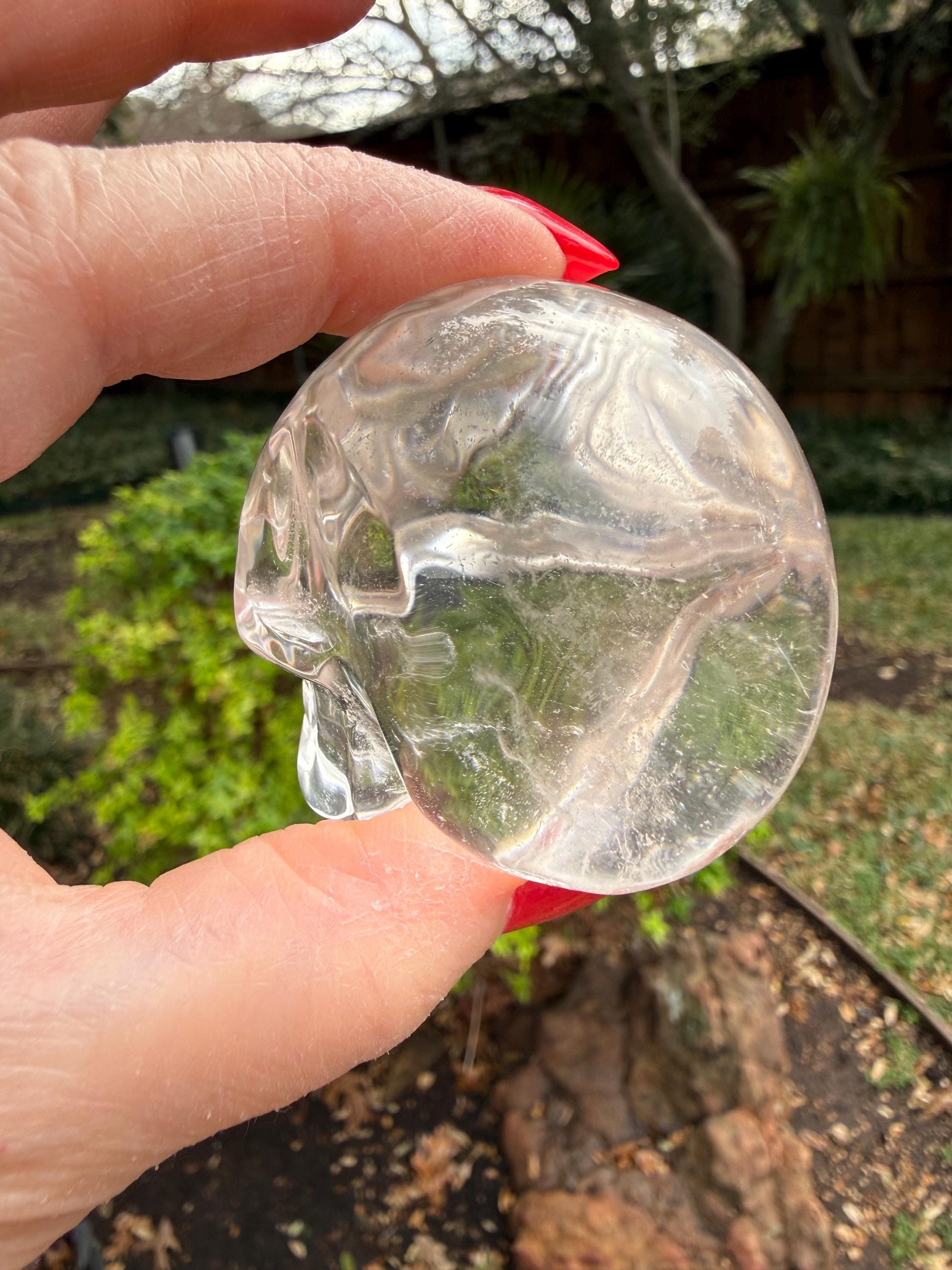 Lemurian Quartz stunning skull carving, high vibration crystals, altar, 2”, Raguel