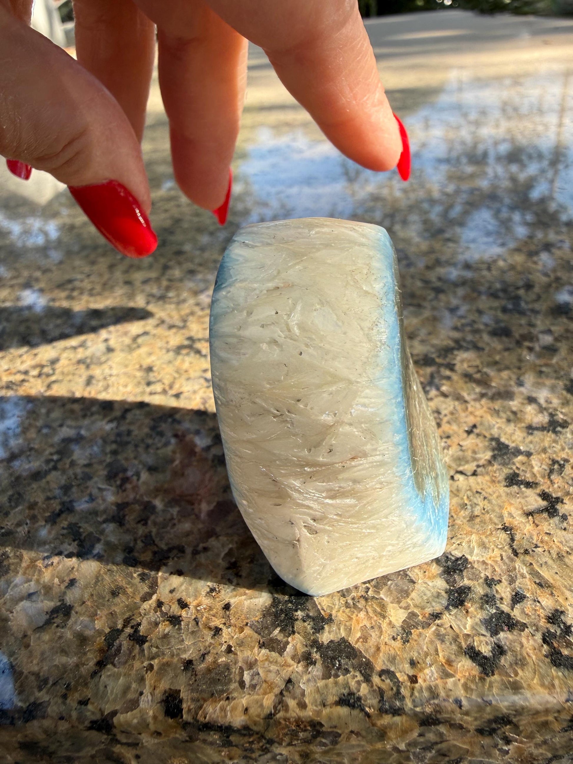 Nakauriite freeform, Blue Ice, Glacierite, 2”, new, gift, altar, crystals, high vibration crystals, rare