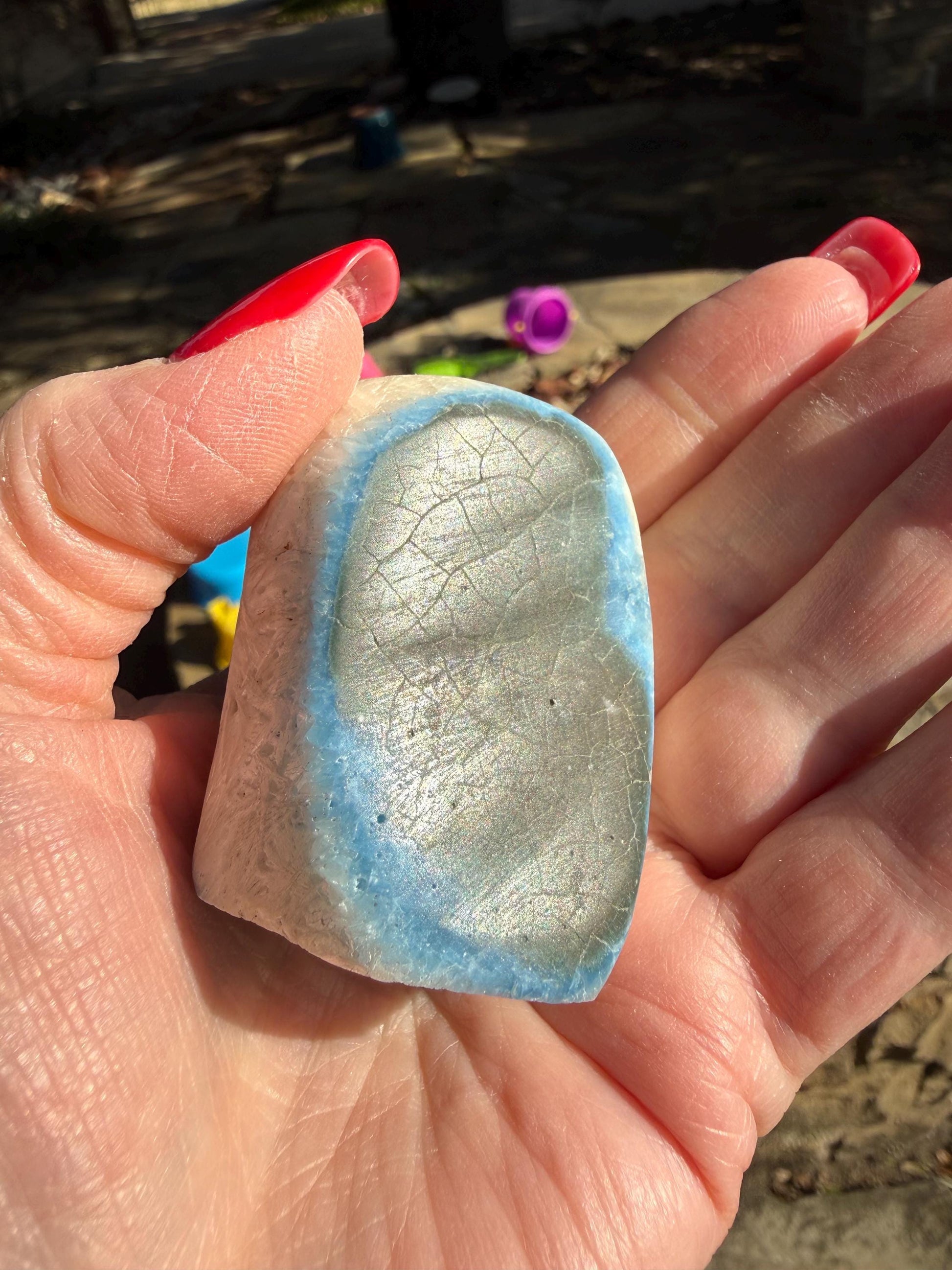 Nakauriite freeform, Blue Ice, Glacierite, 2”, new, gift, altar, crystals, high vibration crystals, rare