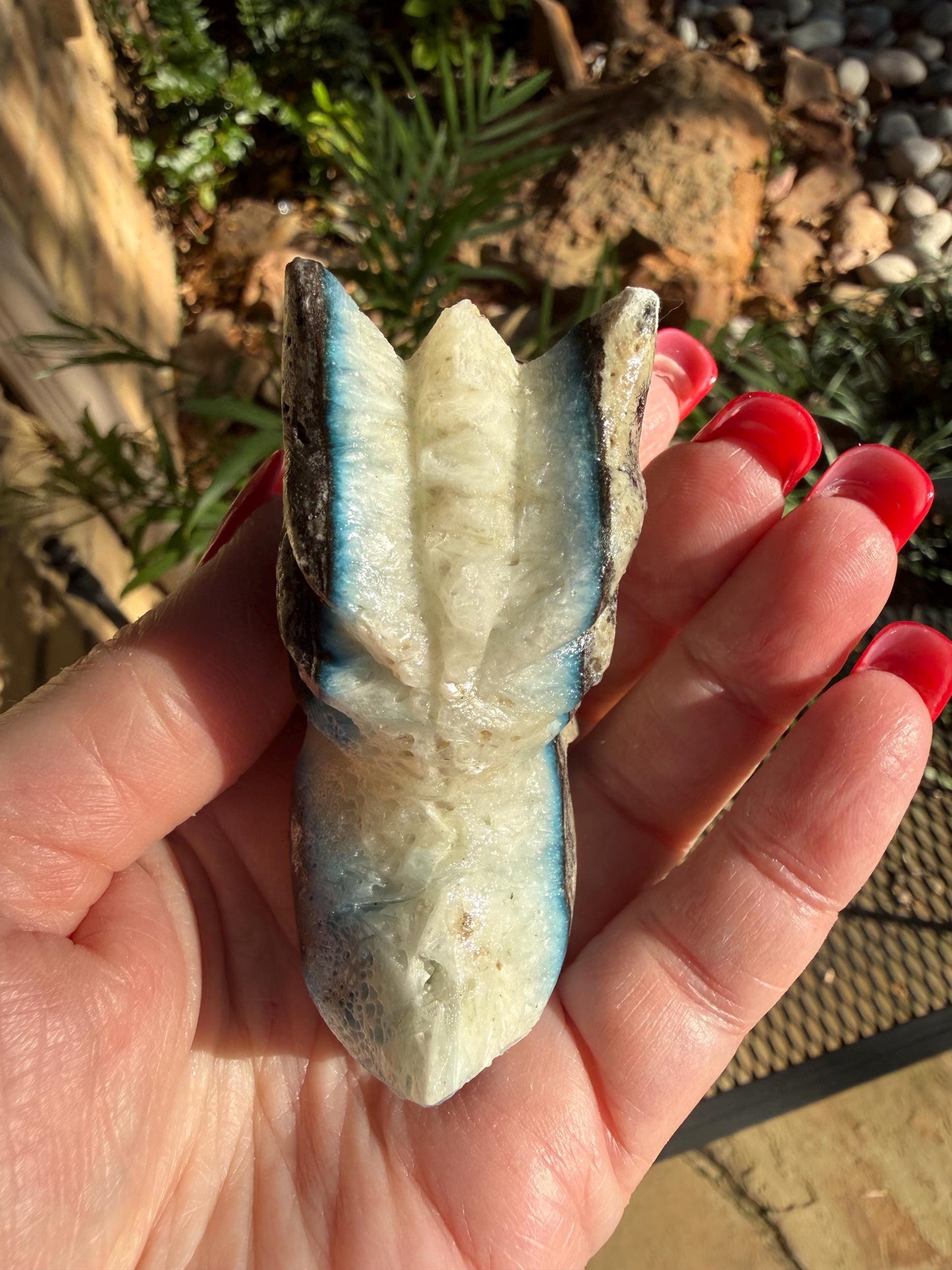 Nakauriite Blue Ice Glacierite Dragon, 2.75”, new, gift, altar, crystals, high vibration crystals, statement piece, rare