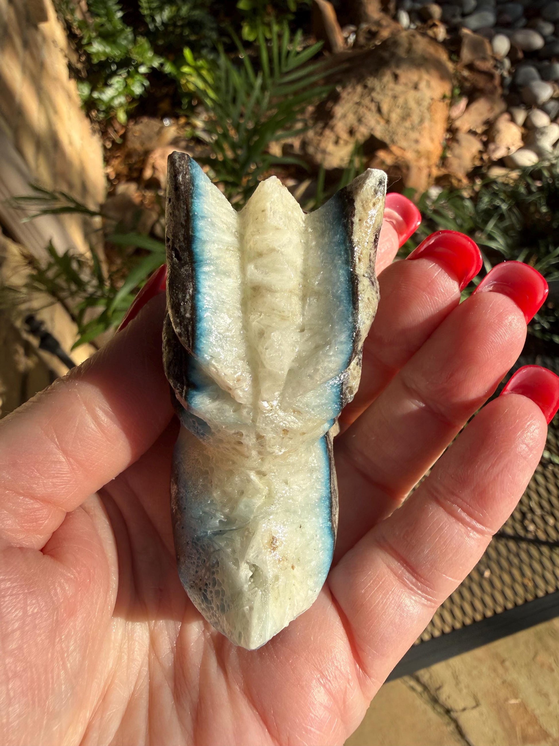 Nakauriite Blue Ice Glacierite Dragon, 2.75”, new, gift, altar, crystals, high vibration crystals, statement piece, rare