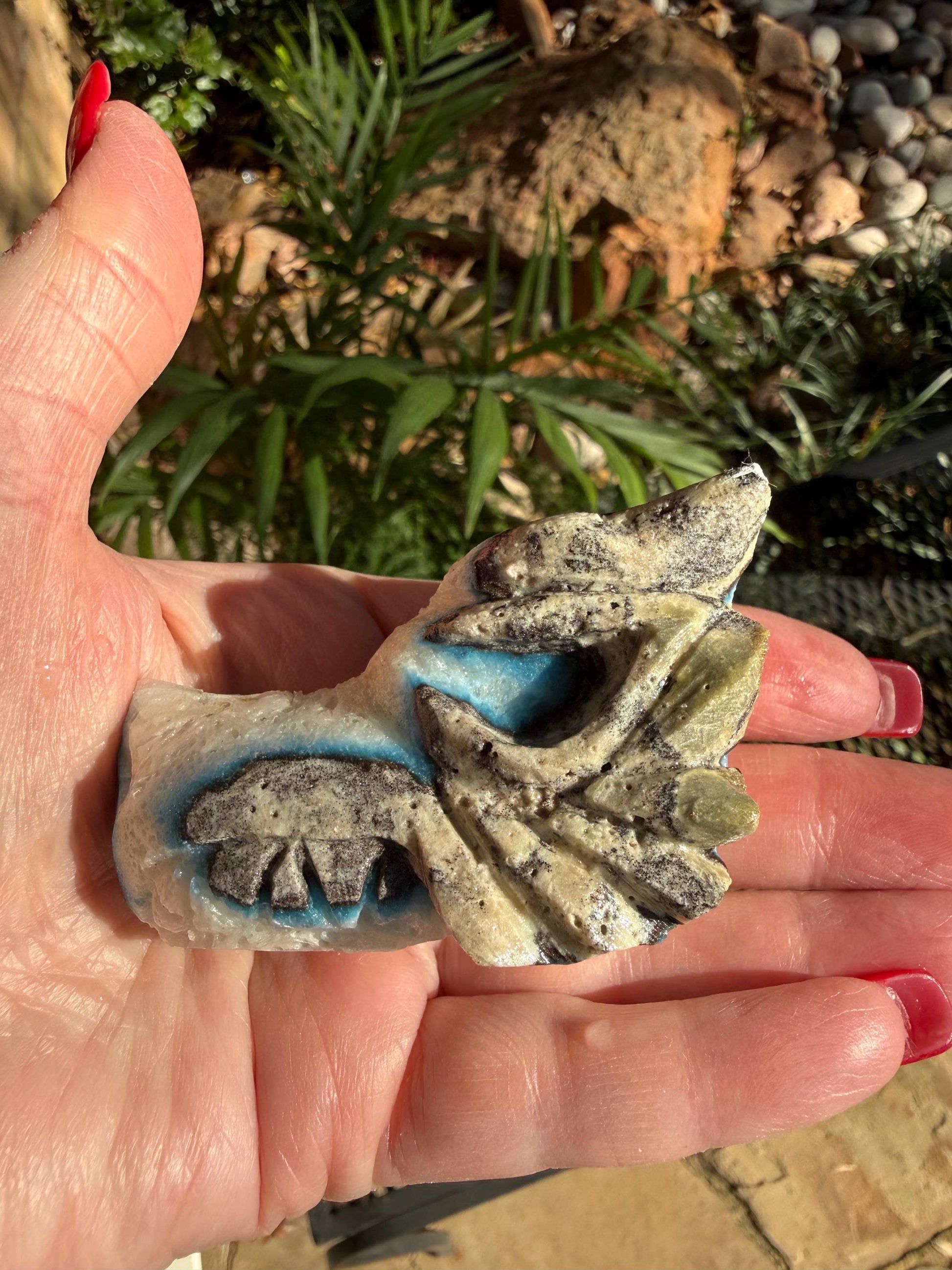 Nakauriite Blue Ice Glacierite Dragon, 2.75”, new, gift, altar, crystals, high vibration crystals, statement piece, rare