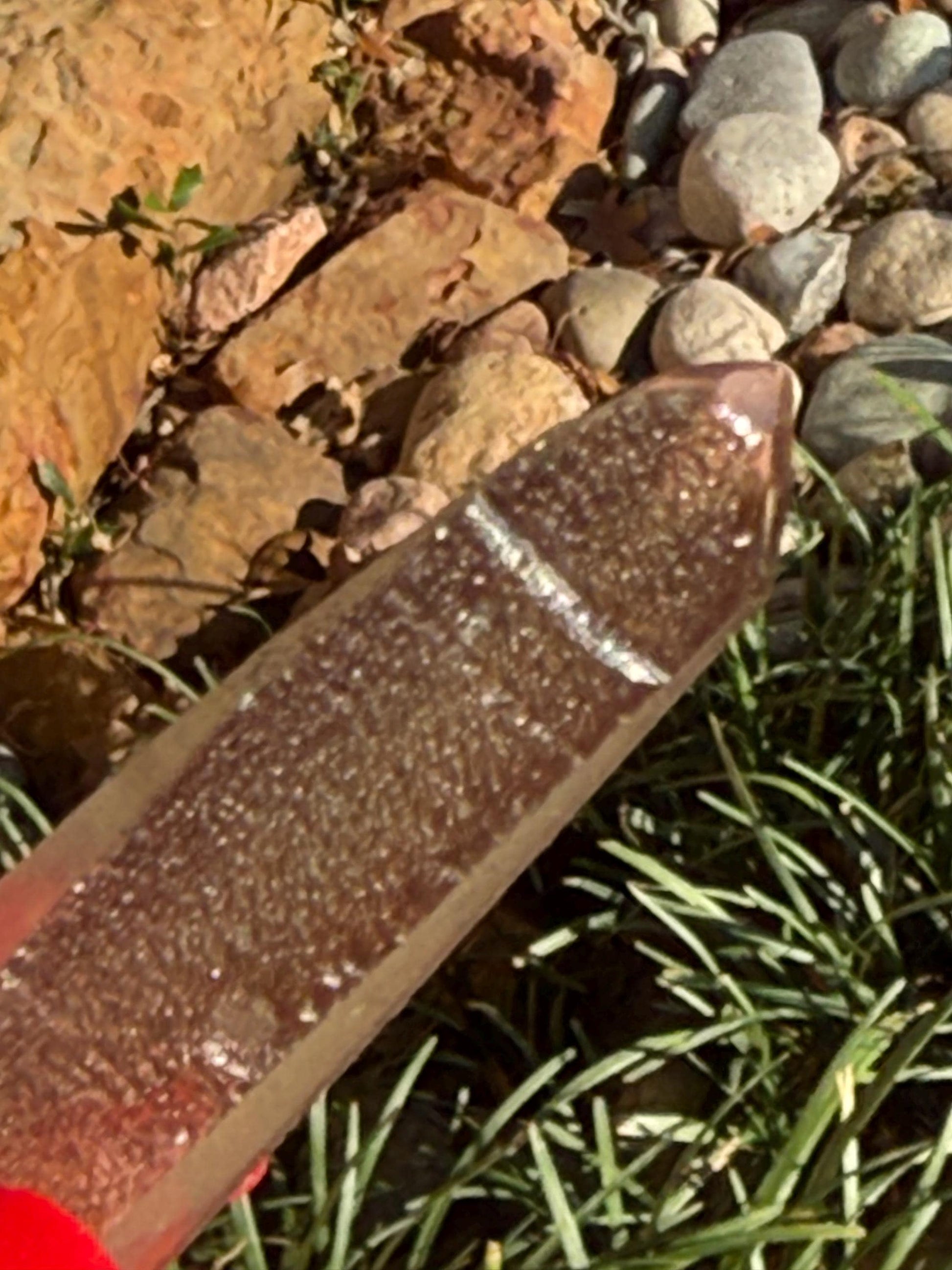 Purple Lemurian Wand, new, high quality, striations, crystal healing, 2.75”