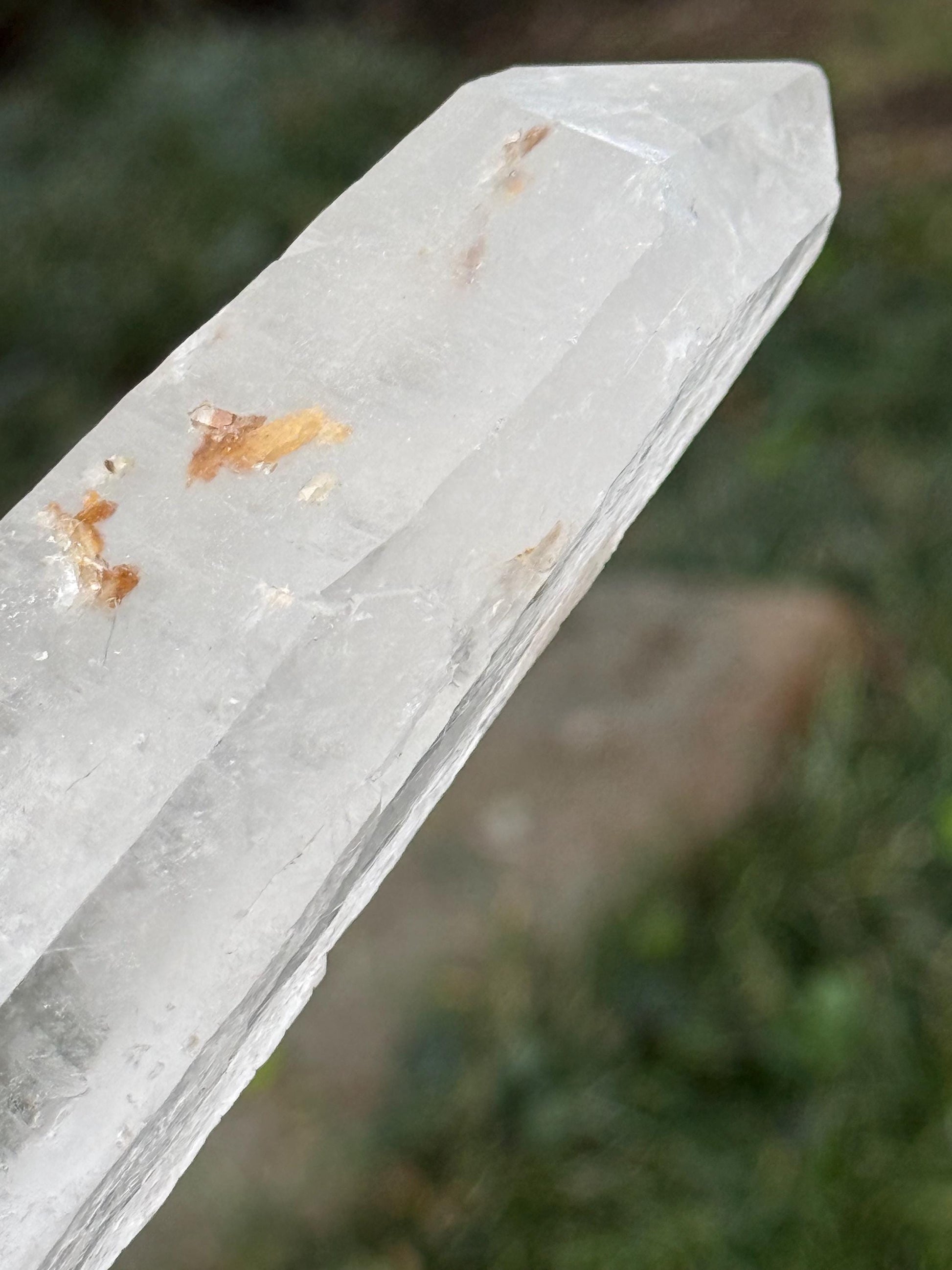 Mystical Sugared Singing Laser Lemurian Shaman’s Wand Staff, Rare, New, gift, 1.15.8 lbs , 9” statement piece, high vibration crystals