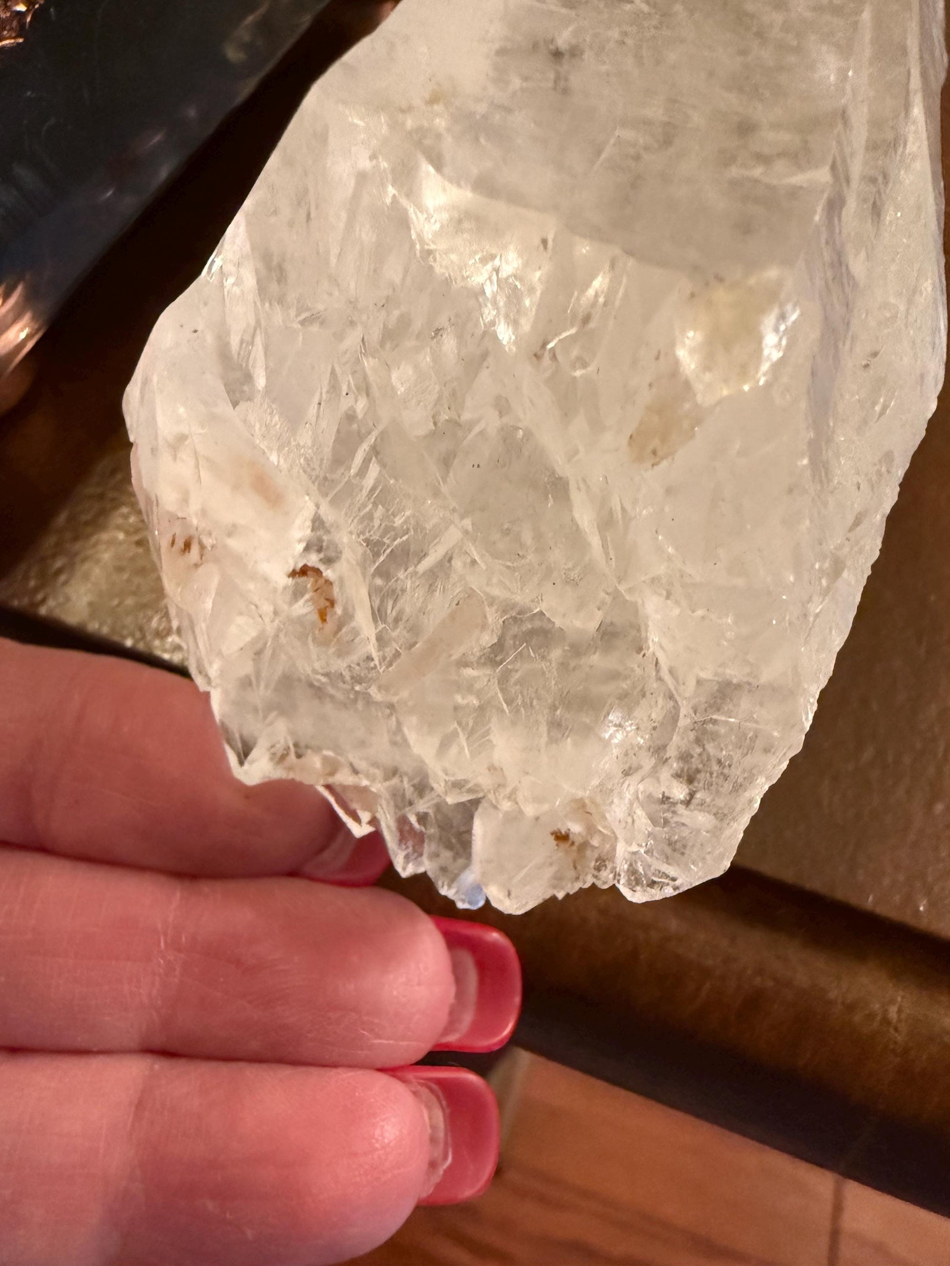 Mystical Sugared Singing Laser Lemurian Shaman’s Wand Staff, Rare, New, gift, 1.15.8 lbs , 9” statement piece, high vibration crystals