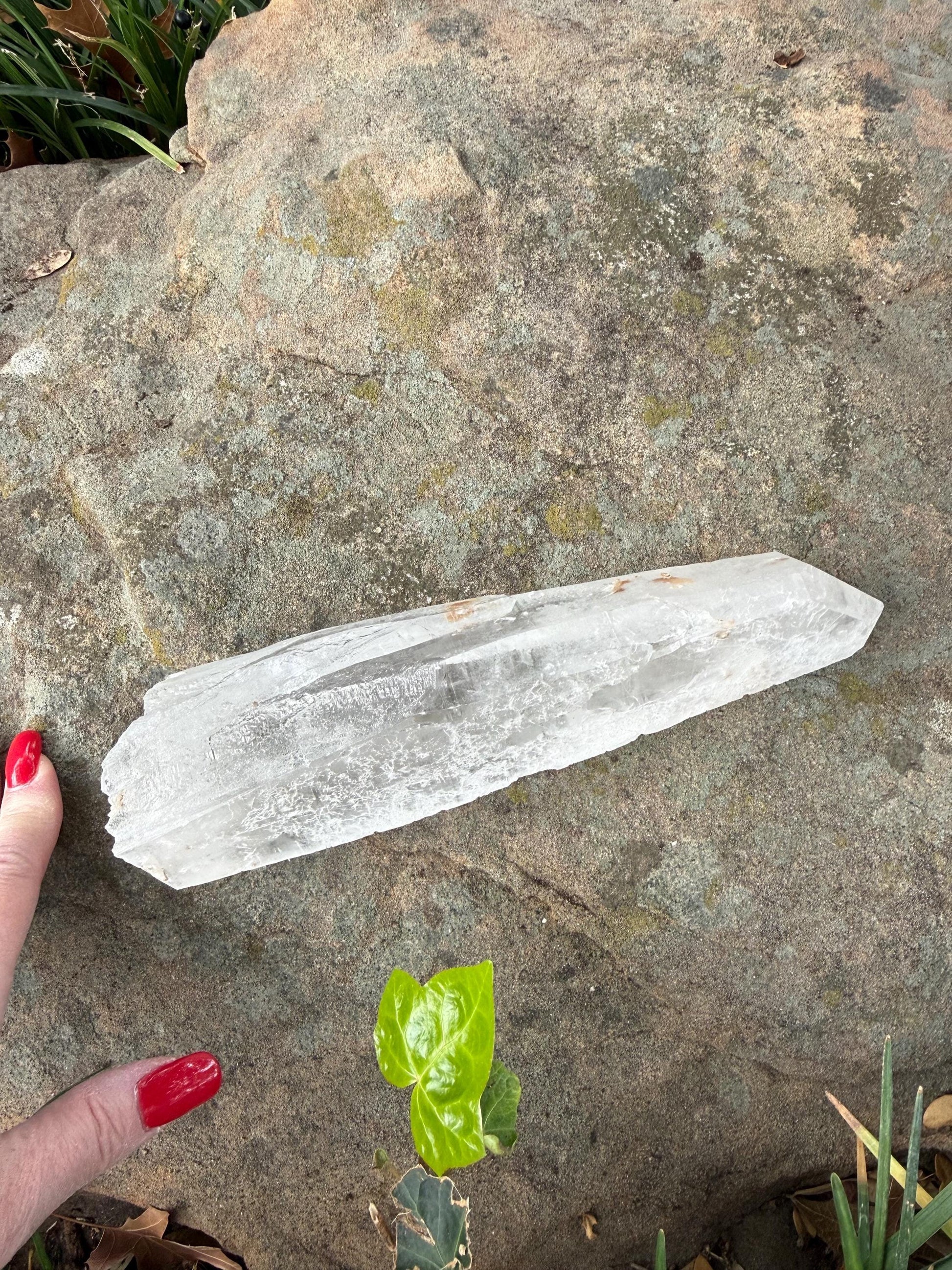 Mystical Sugared Singing Laser Lemurian Shaman’s Wand Staff, Rare, New, gift, 1.15.8 lbs , 9” statement piece, high vibration crystals