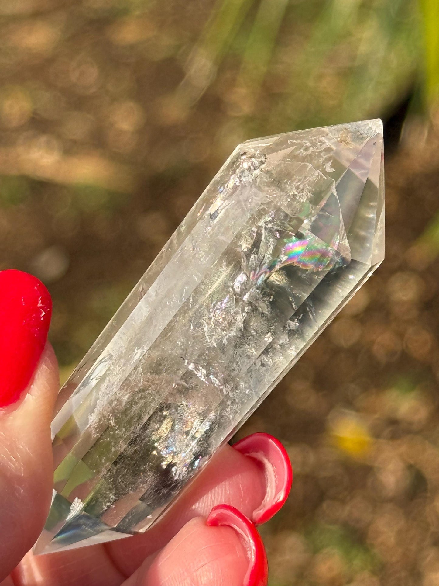 Lemurian Quartz Vogel Wand, High Vibration Crystal Healing, 2.75”