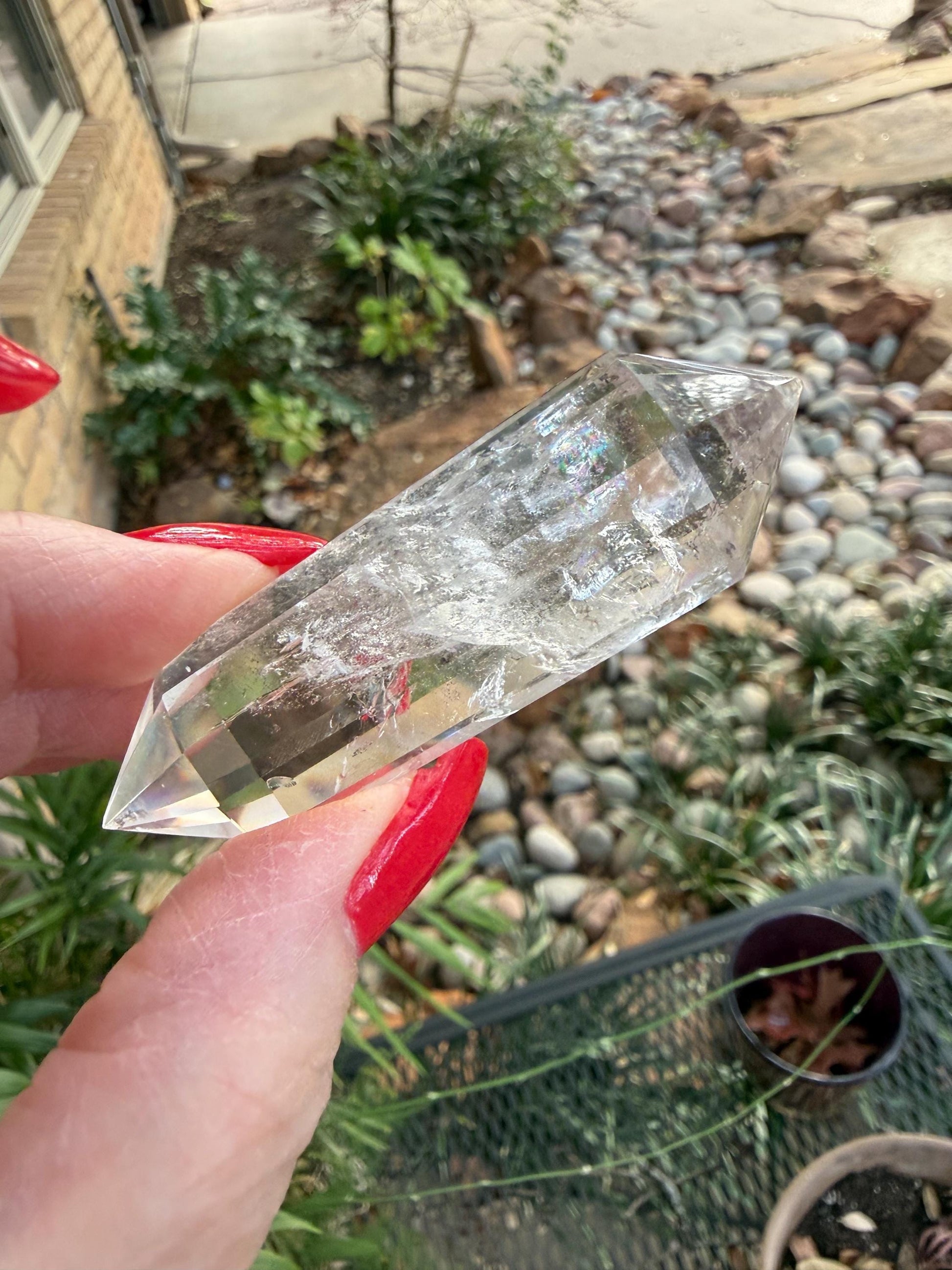 Lemurian Quartz Vogel Wand, High Vibration Crystal Healing, 2.75”
