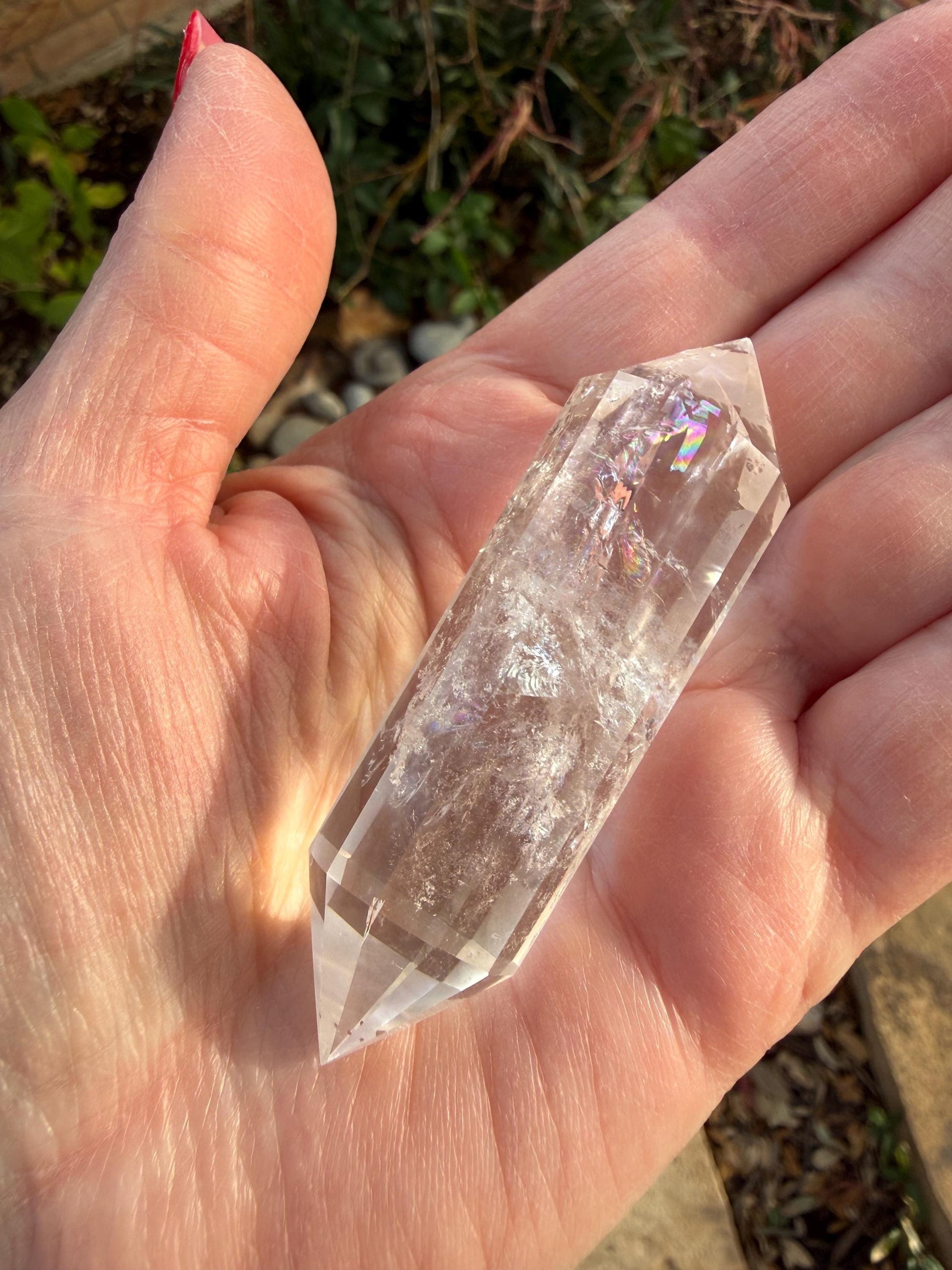 Lemurian Quartz Vogel Wand, High Vibration Crystal Healing, 2.75”