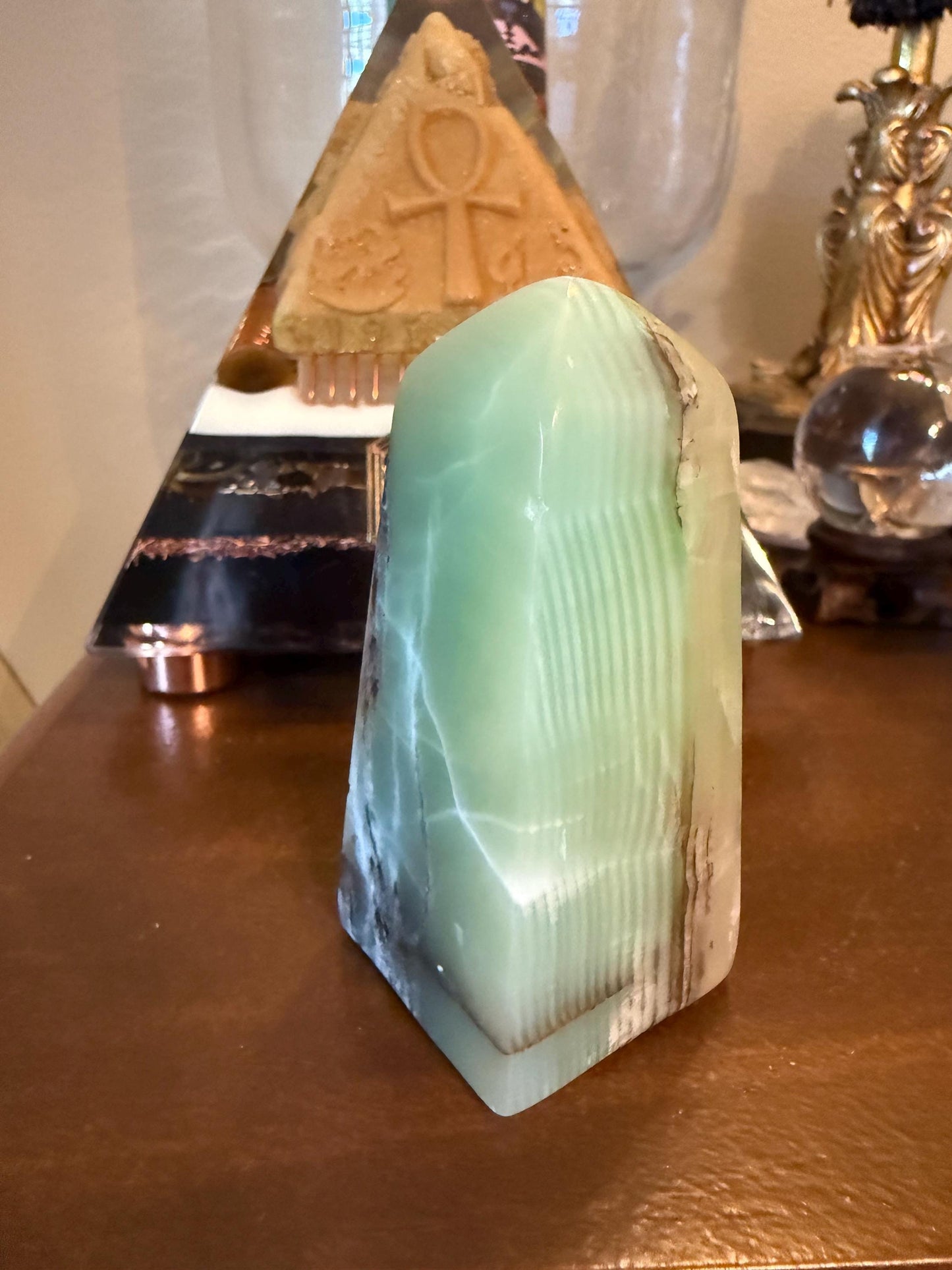 Fingerprint Calcite Tower, 3.5”, altar, crystals healing, high vibration crystals