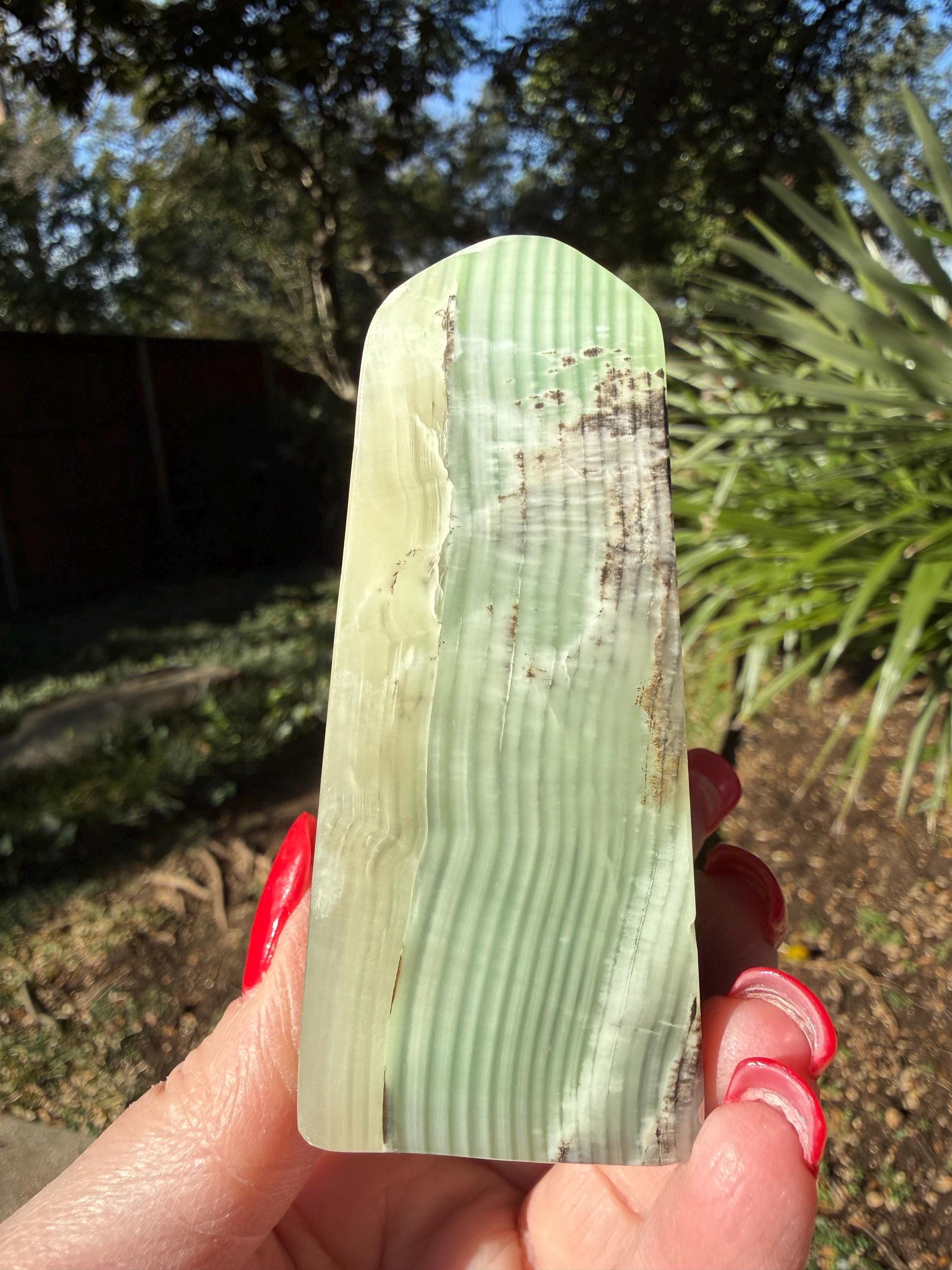 Fingerprint Calcite Tower, 3.5”, altar, crystals healing, high vibration crystals