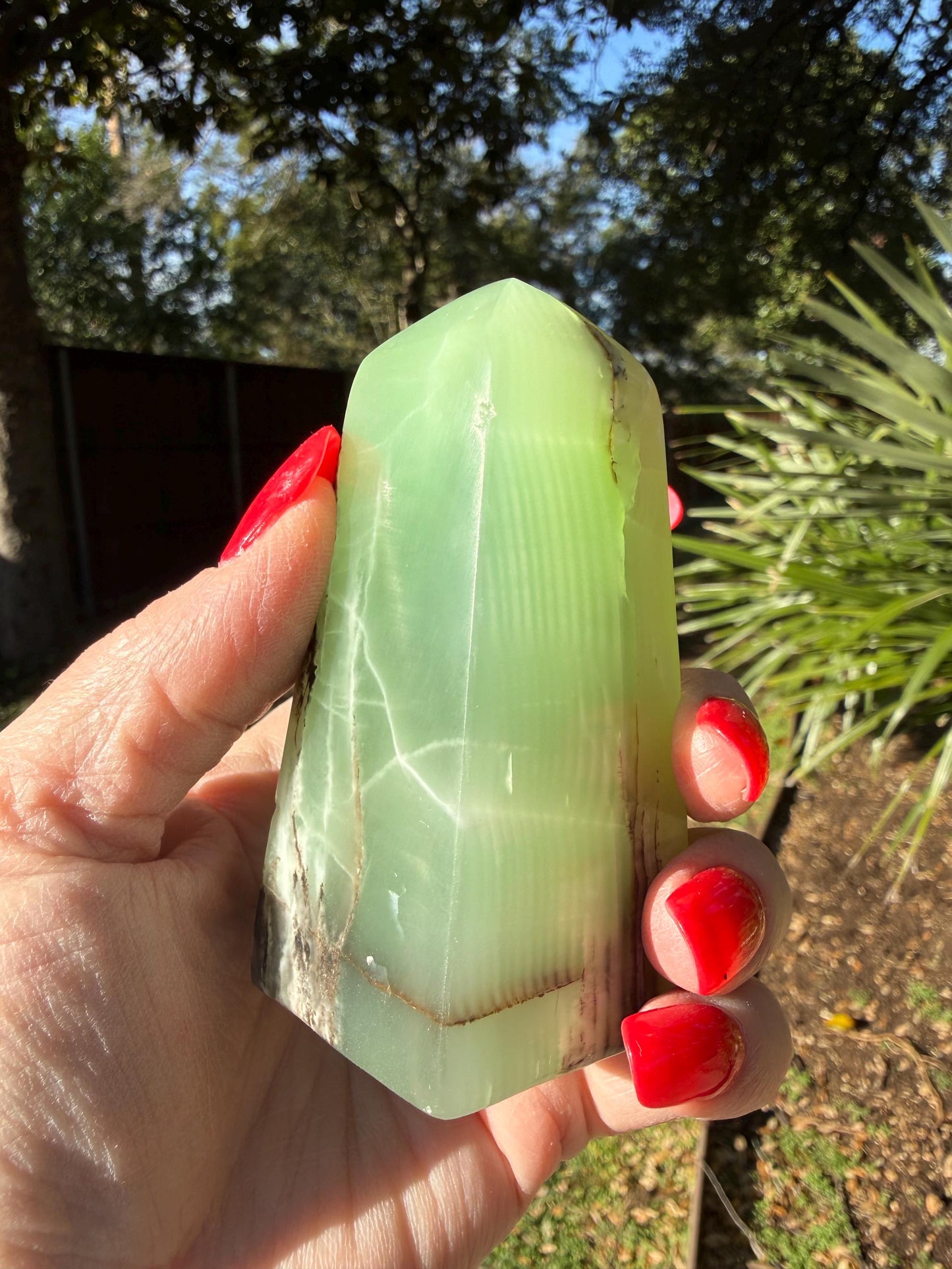 Fingerprint Calcite Tower, 3.5”, altar, crystals healing, high vibration crystals