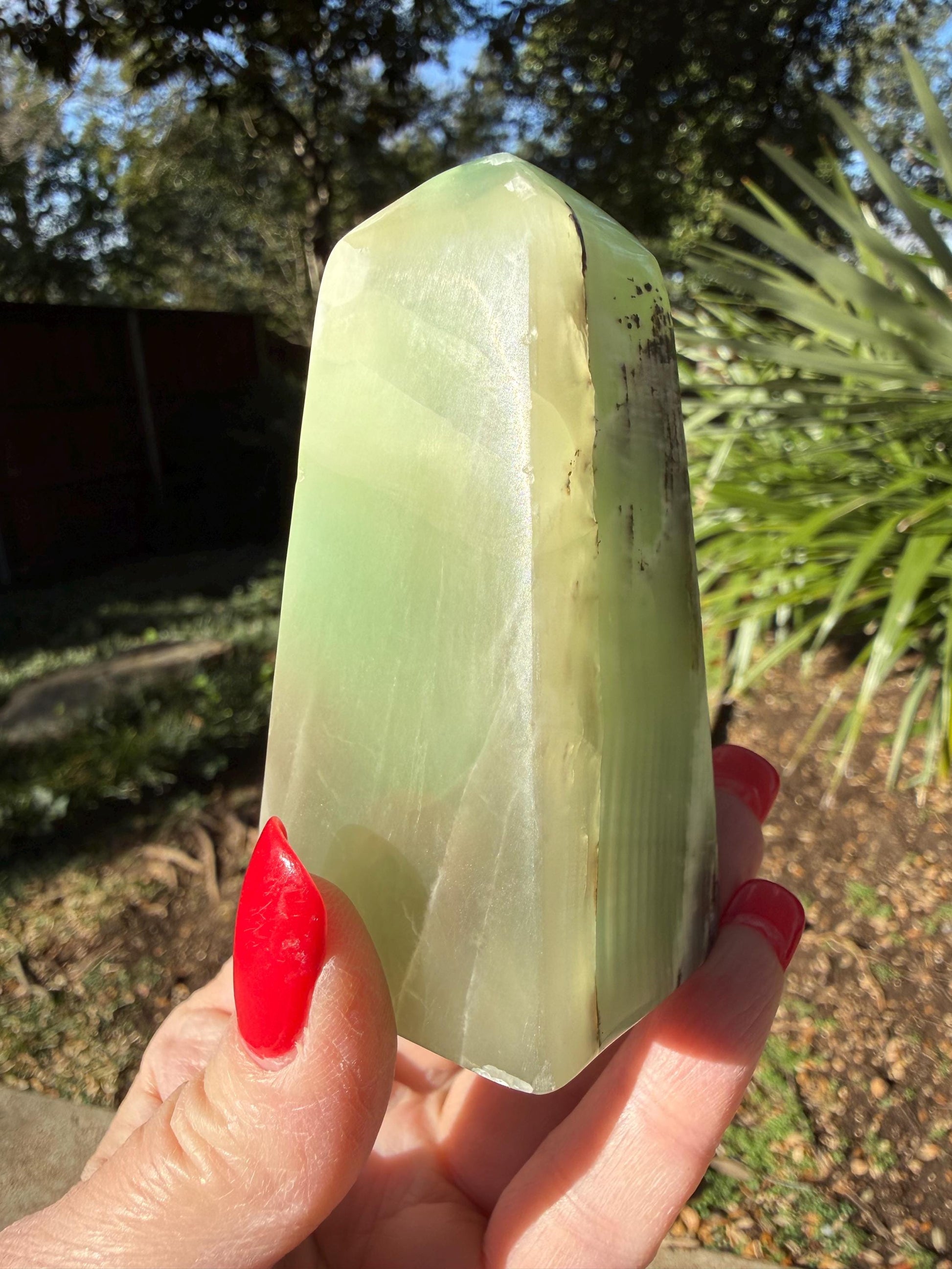 Fingerprint Calcite Tower, 3.5”, altar, crystals healing, high vibration crystals