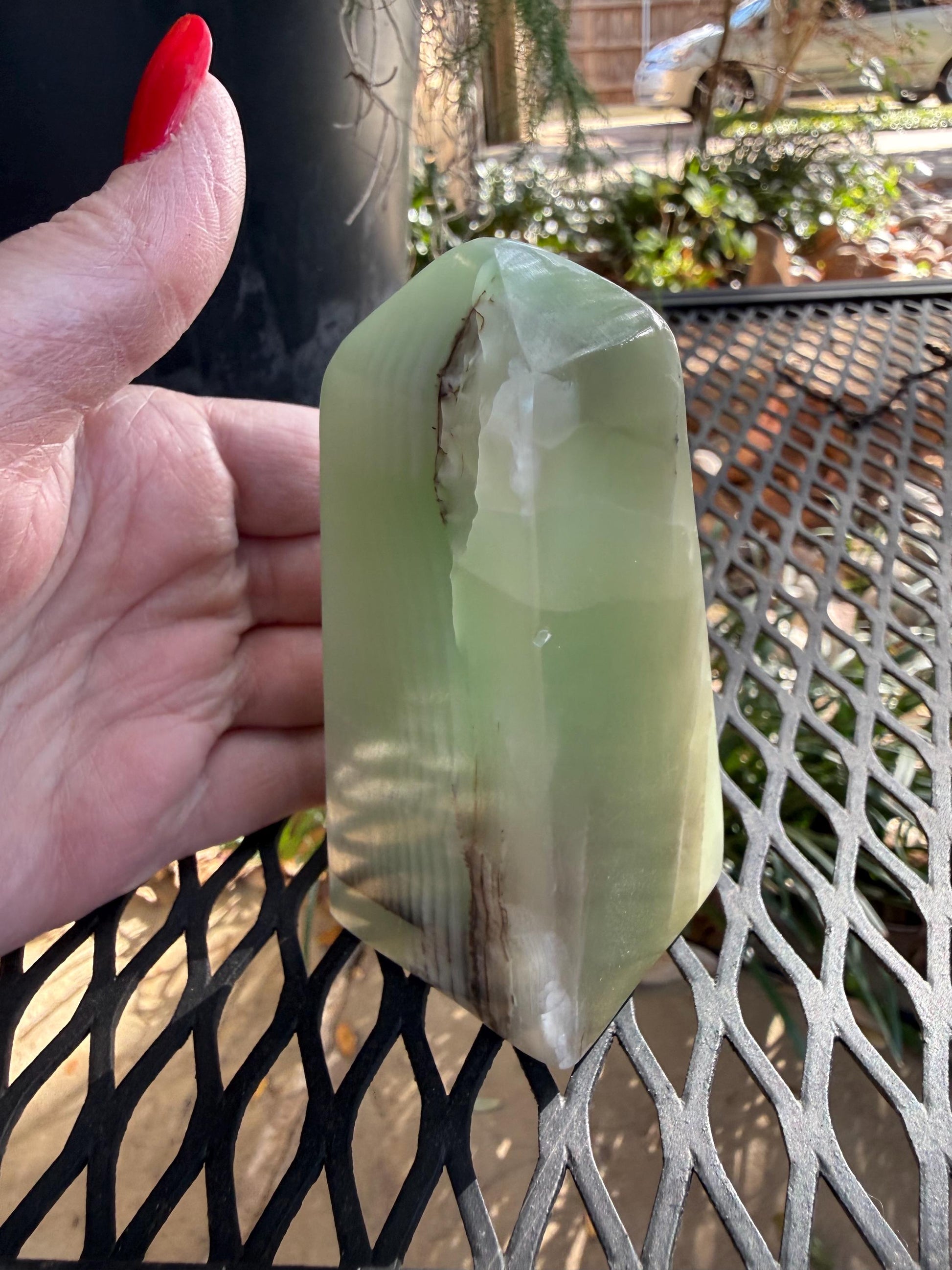 Fingerprint Calcite Tower, 3.5”, altar, crystals healing, high vibration crystals