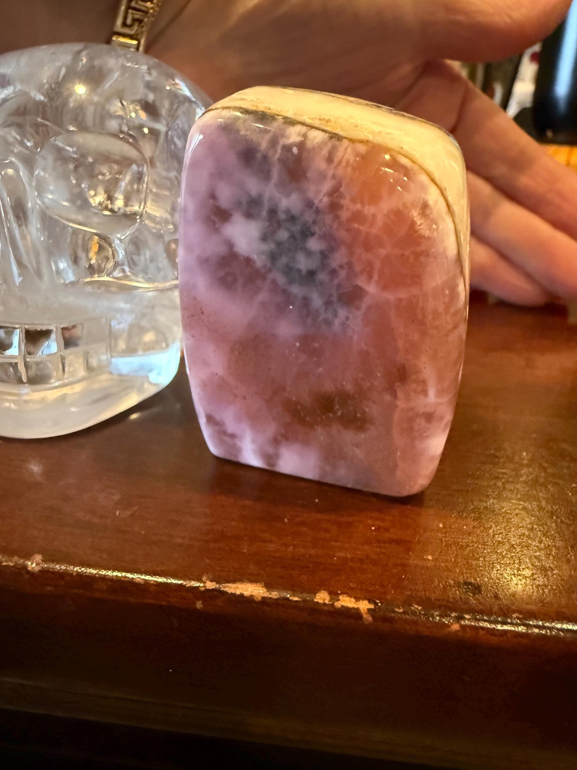 Sweet Heart-Opening Pink Aragonite Polished Rough, 2.25”, New, Crystal Healing, Gift, Altar, High Vibration Crystals