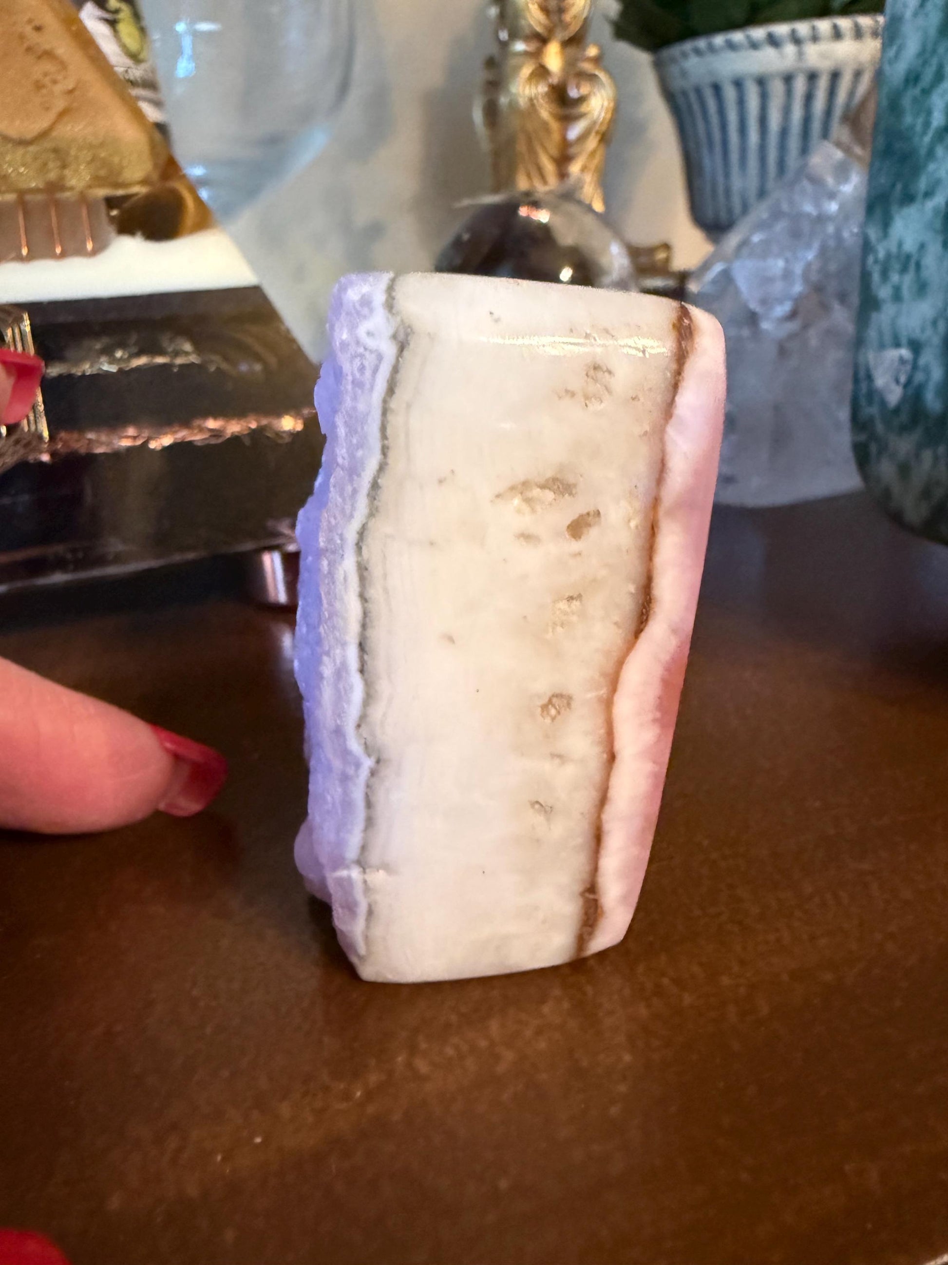 Sweet Heart-Opening Pink Aragonite Polished Rough, 2.25”, New, Crystal Healing, Gift, Altar, High Vibration Crystals