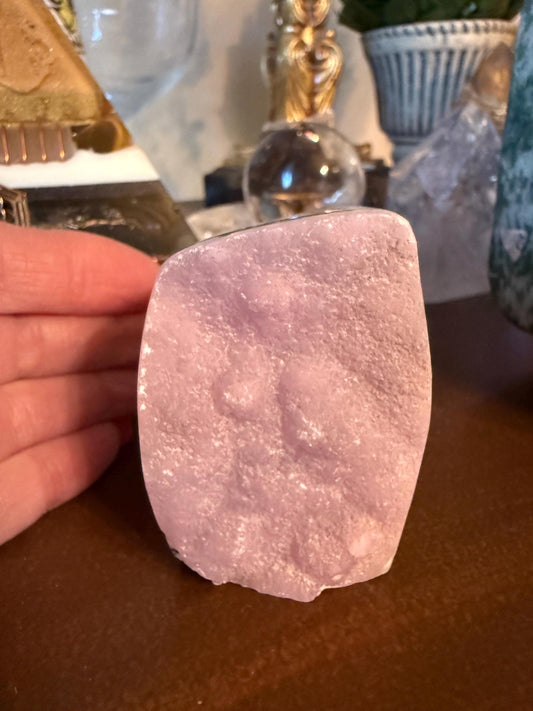 Sweet Heart-Opening Pink Aragonite Polished Rough, 2.25”, New, Crystal Healing, Gift, Altar, High Vibration Crystals