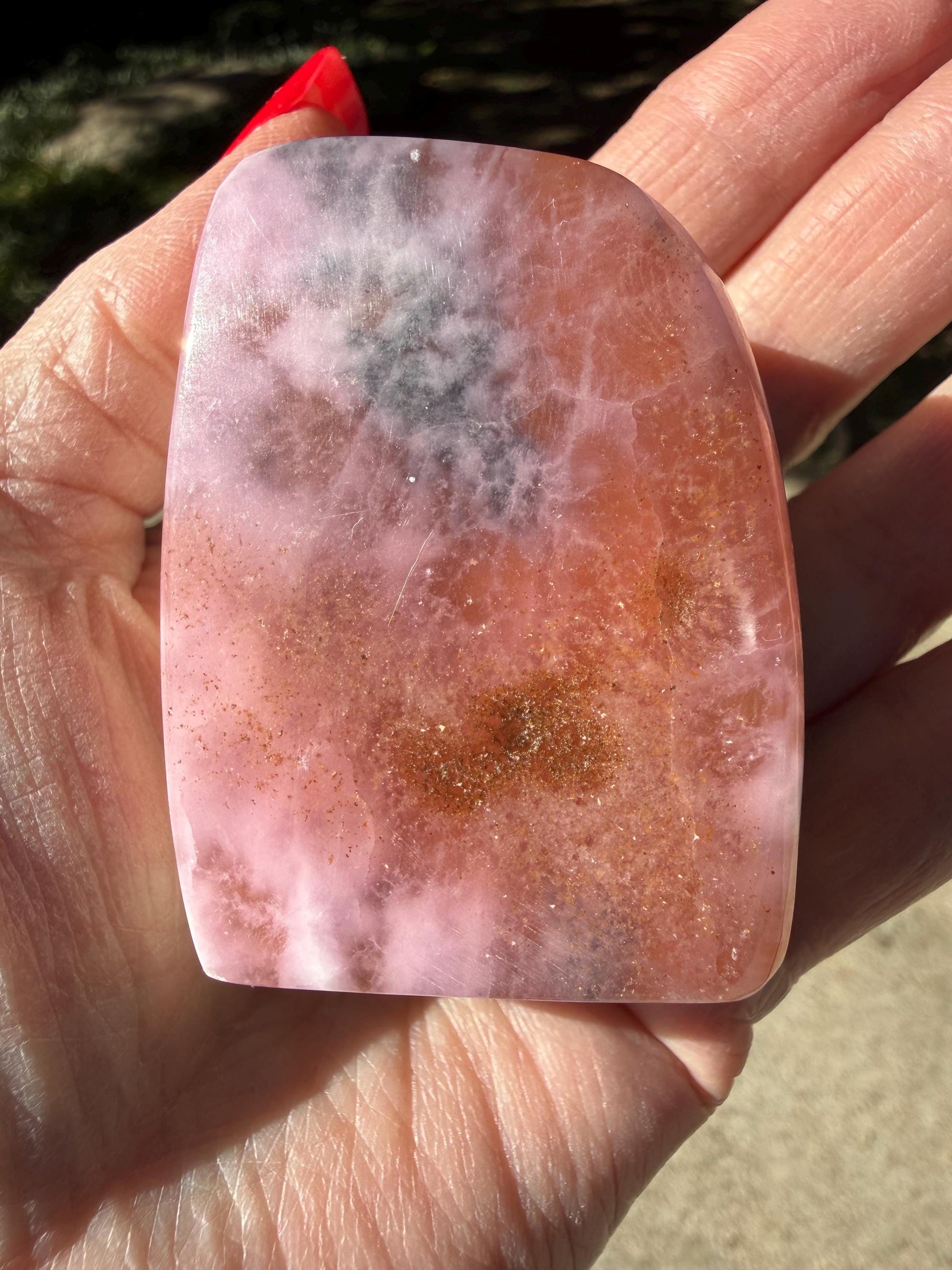 Sweet Heart-Opening Pink Aragonite Polished Rough, 2.25”, New, Crystal Healing, Gift, Altar, High Vibration Crystals