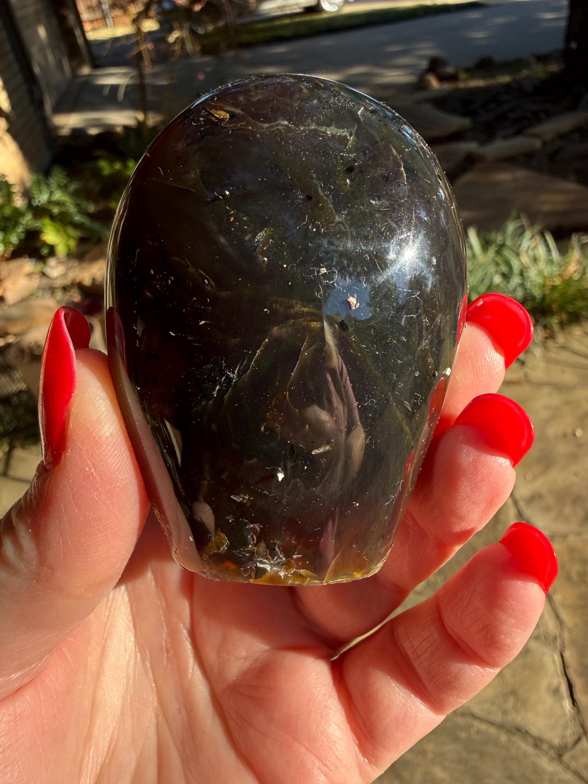 Polished authentic amber tower, New, altar, gift, high vibration crystals, natural, crystal healing, 3”