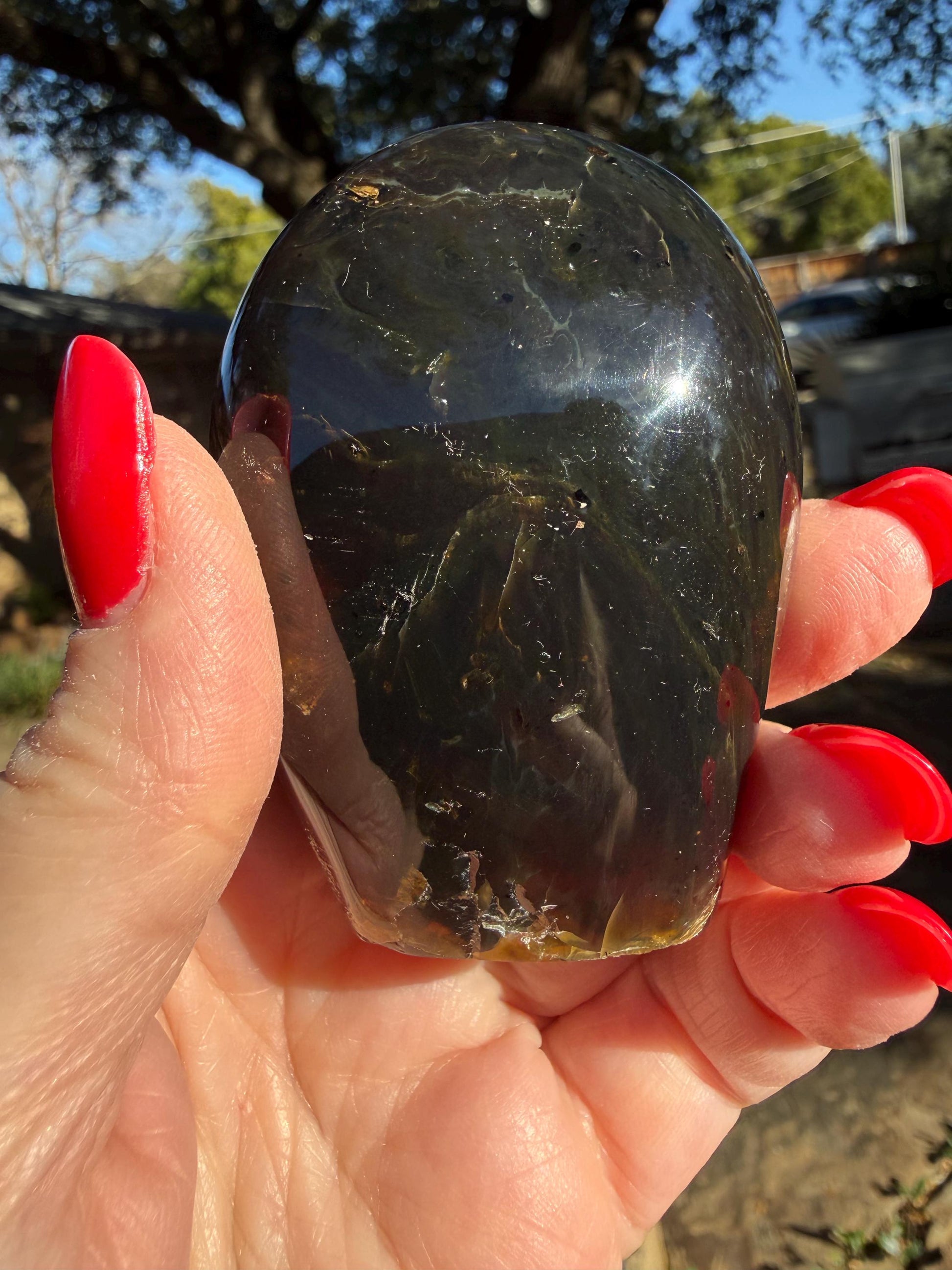 Polished authentic amber tower, New, altar, gift, high vibration crystals, natural, crystal healing, 3”