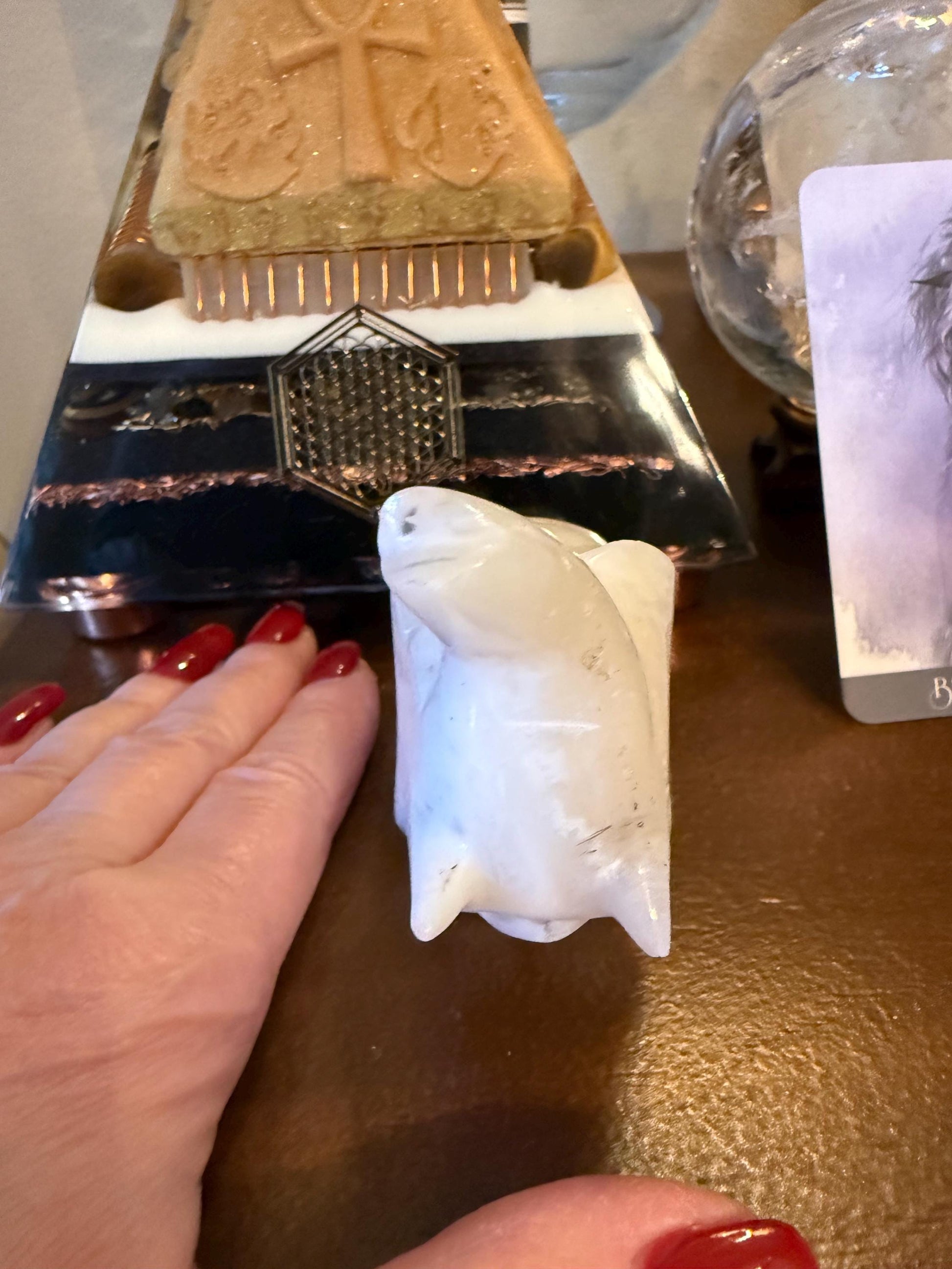 Merlinite Dendritic Agate Elephant, New, Crystal Healing, Tarot, High Vibration Crystals, 3.5”