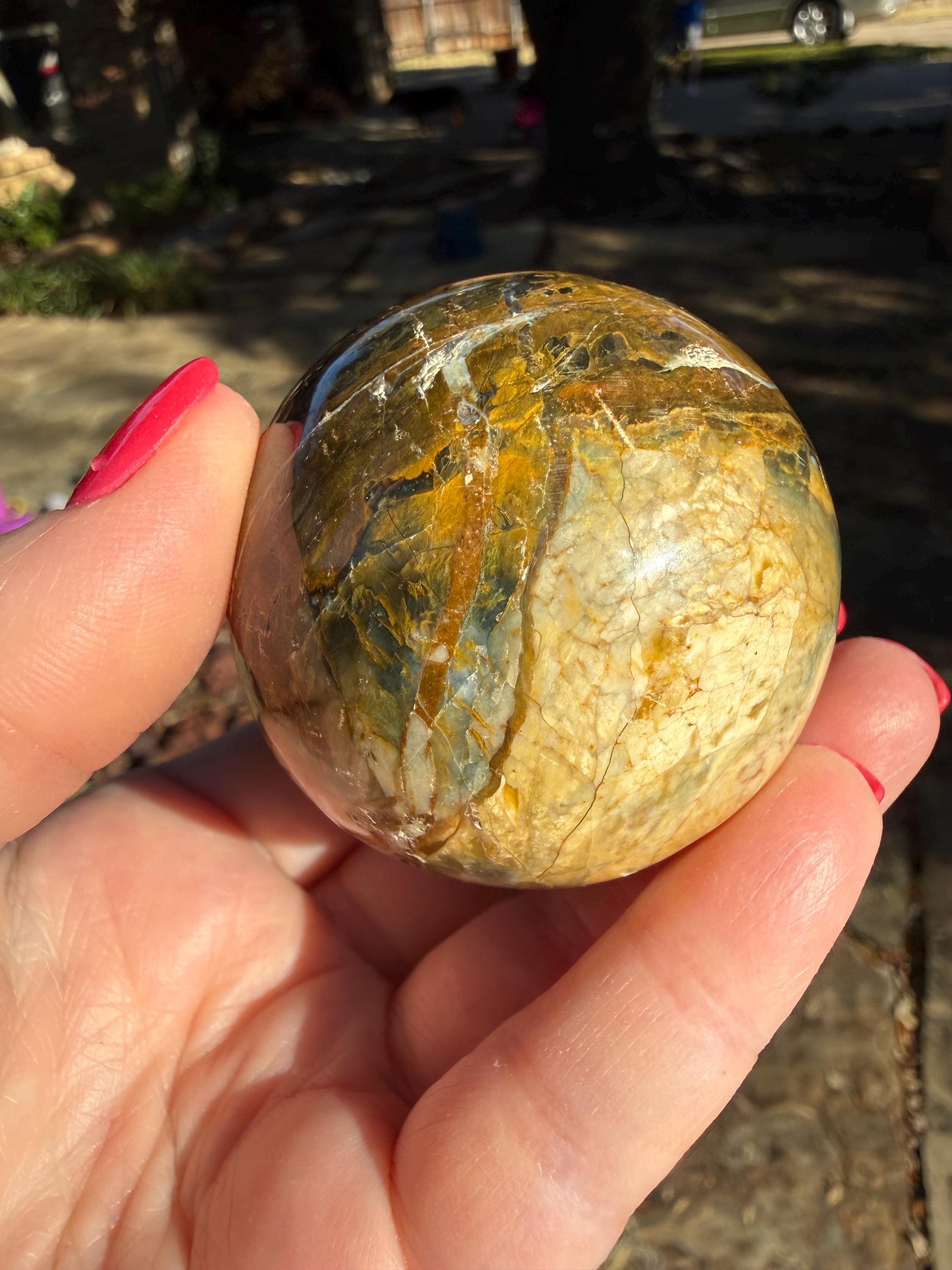 Blue Pietersite Sphere, New, altar, gift, crystal healing, high vibration crystals, 6.5”