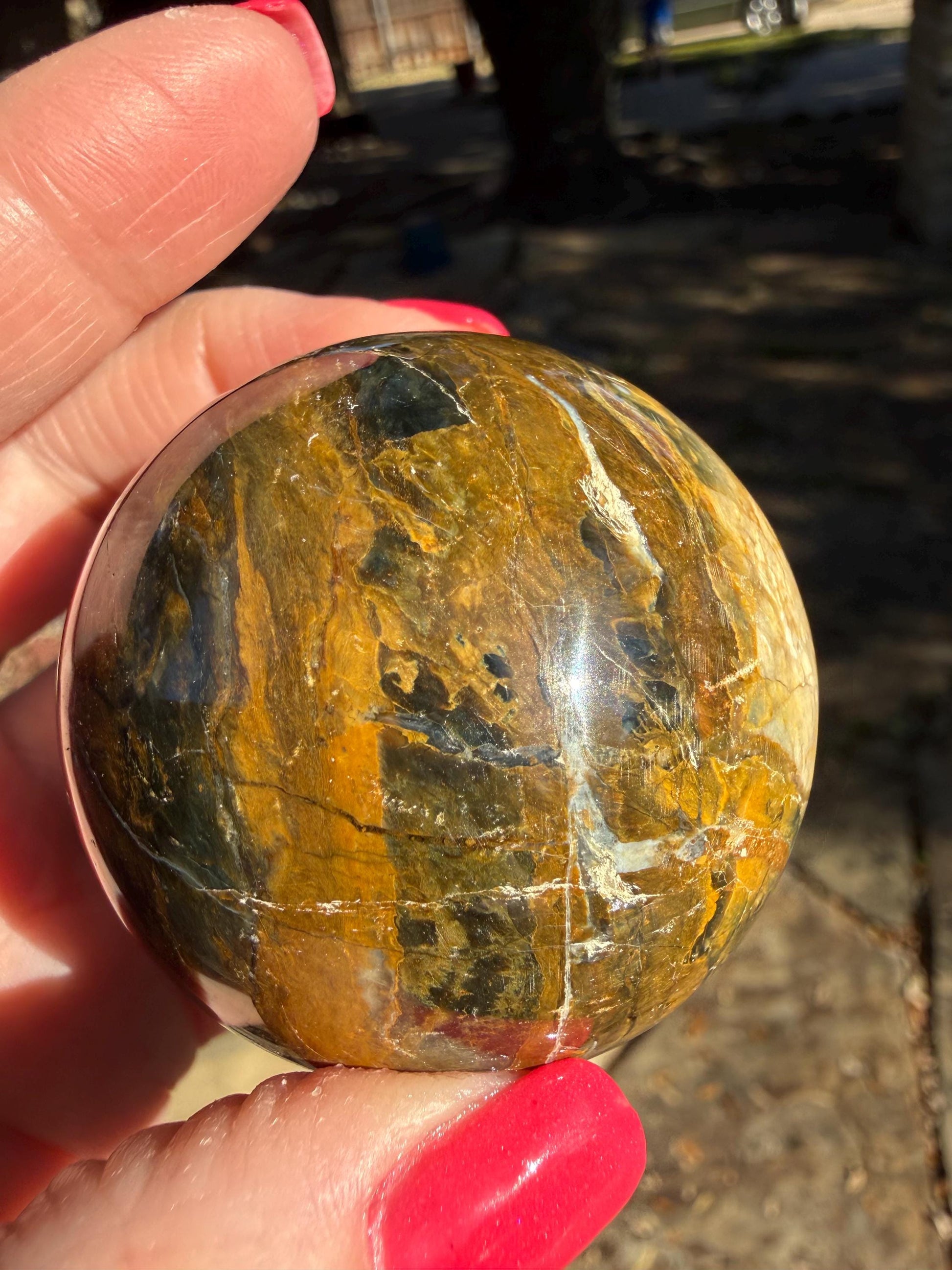 Blue Pietersite Sphere, New, altar, gift, crystal healing, high vibration crystals, 6.5”