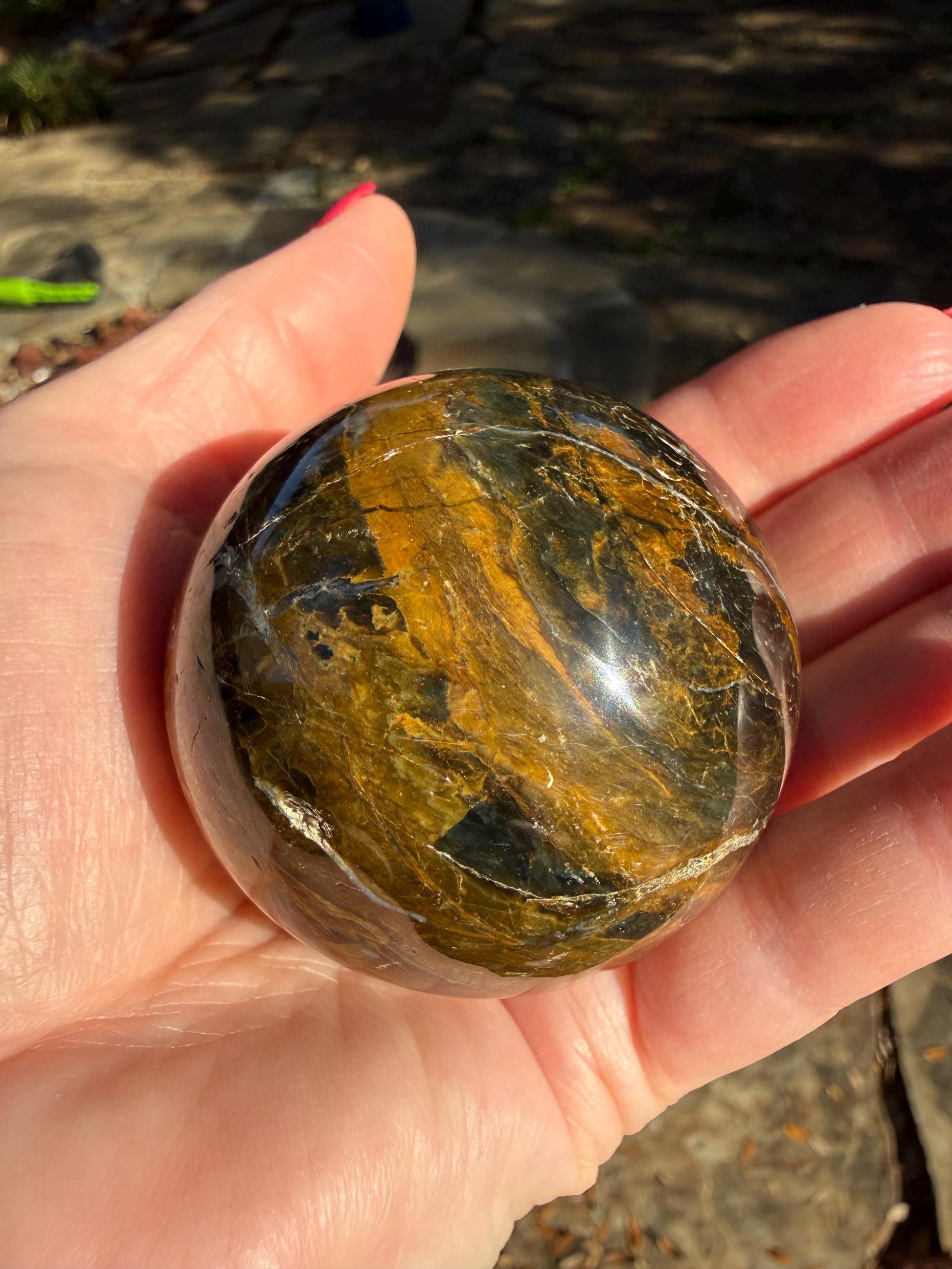 Blue Pietersite Sphere, New, altar, gift, crystal healing, high vibration crystals, 6.5”